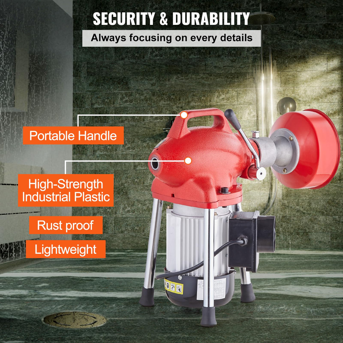 Drain Cleaner Machine 120FT x 5