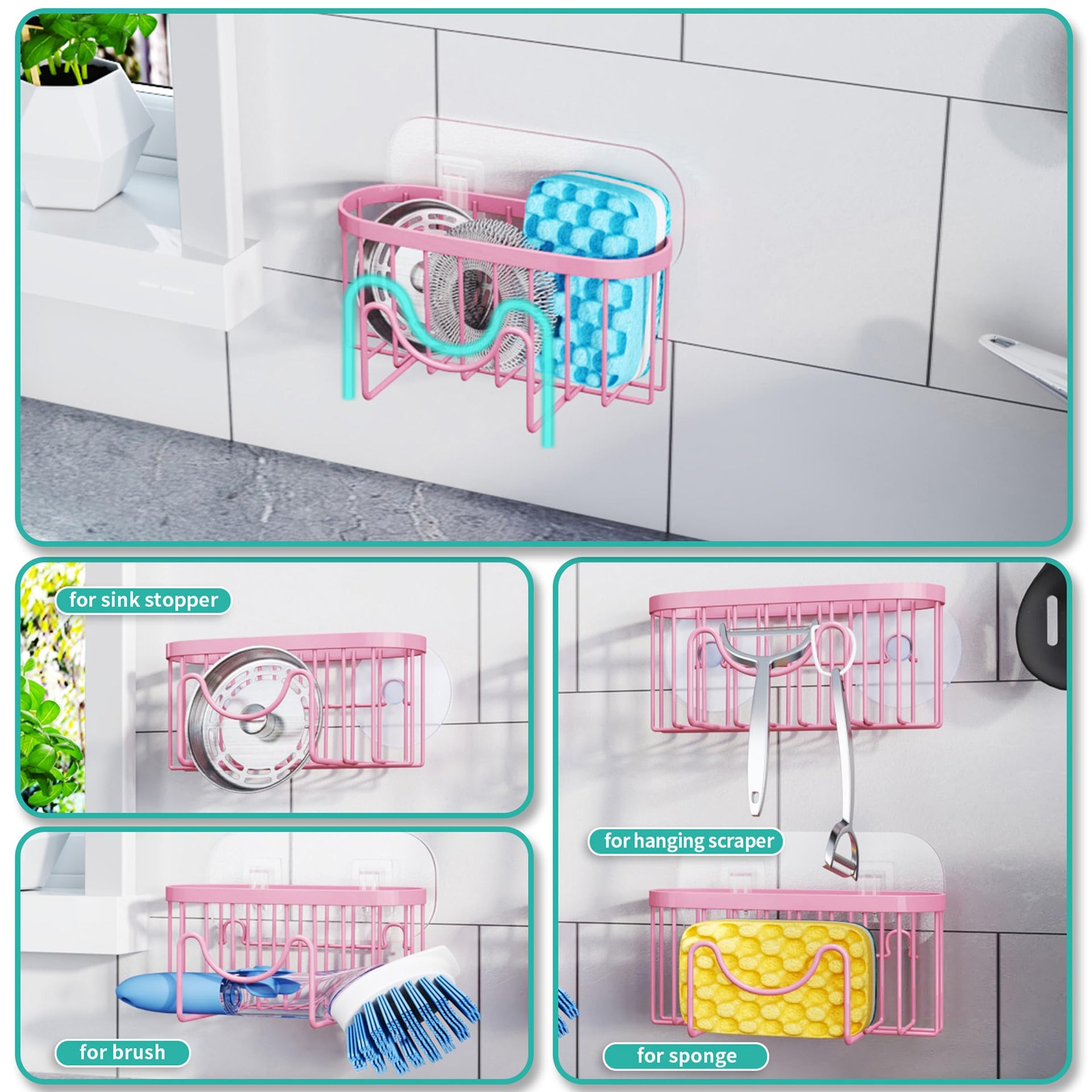 Sponge Holder for Kitchen Sink