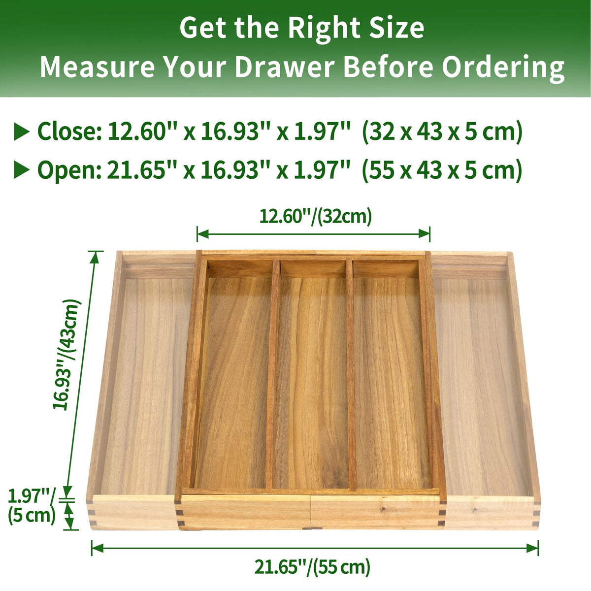Bamboo Drawer Organizer