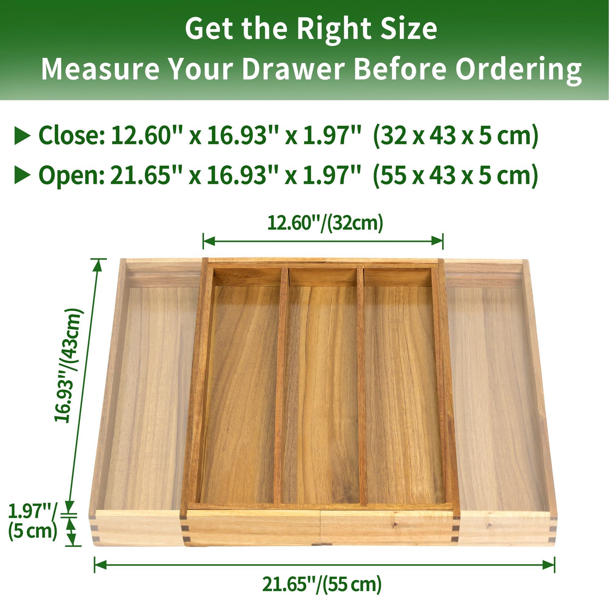Bamboo Drawer Organizer