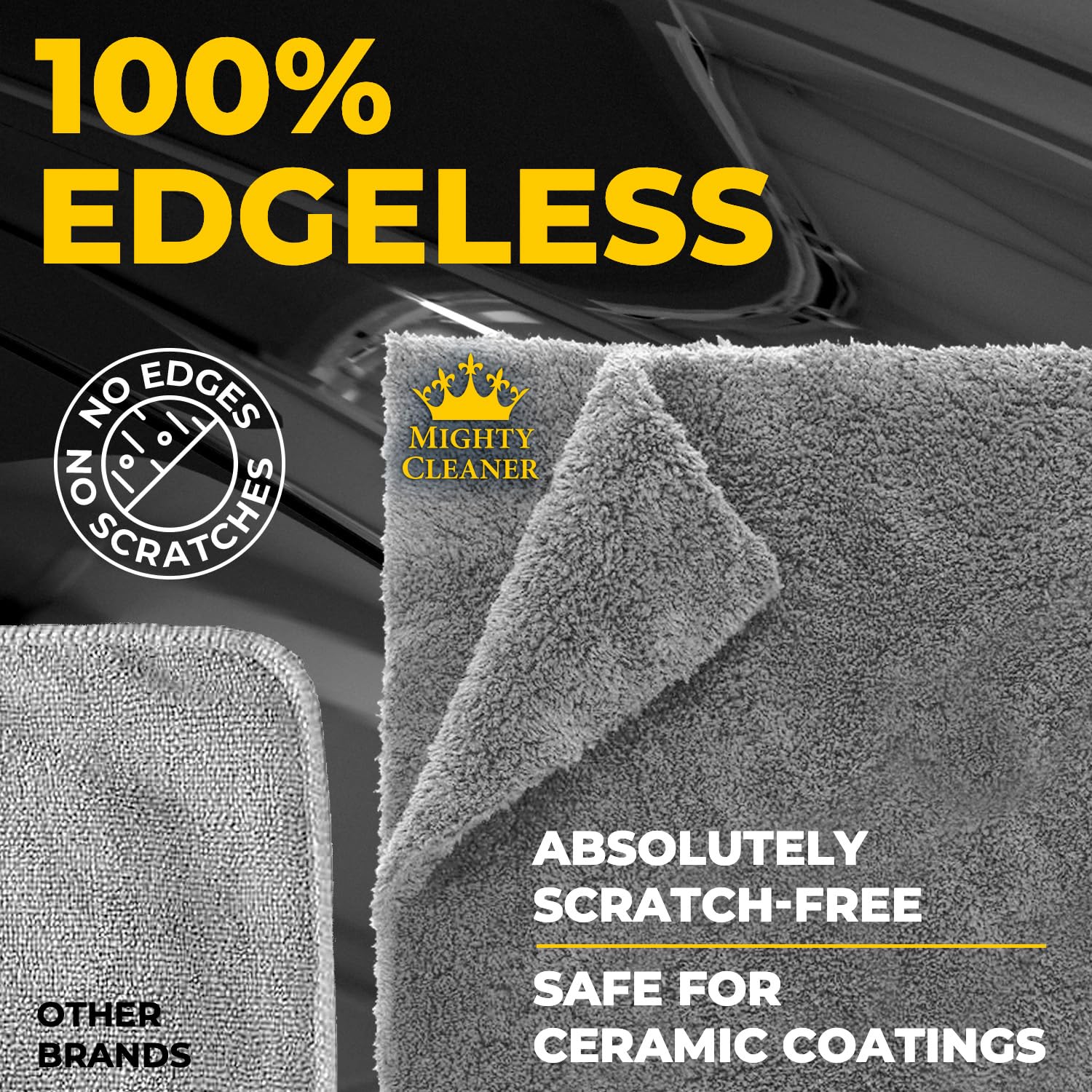 Edgeless Microfiber Car Towels (6 Count)