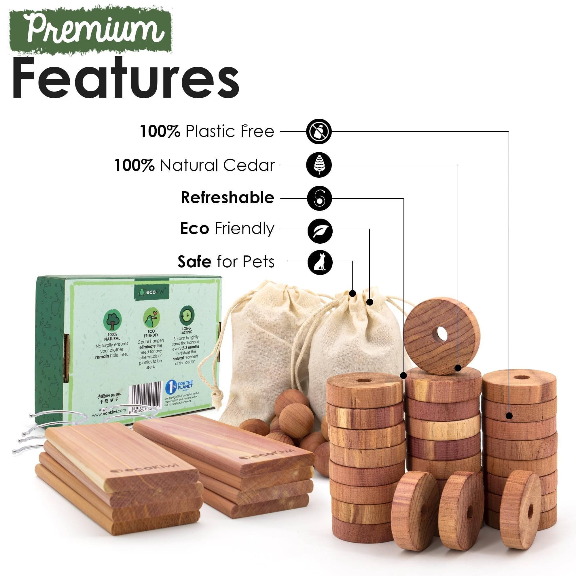 Cedar Bundle for Clothes Storage (68 Count)