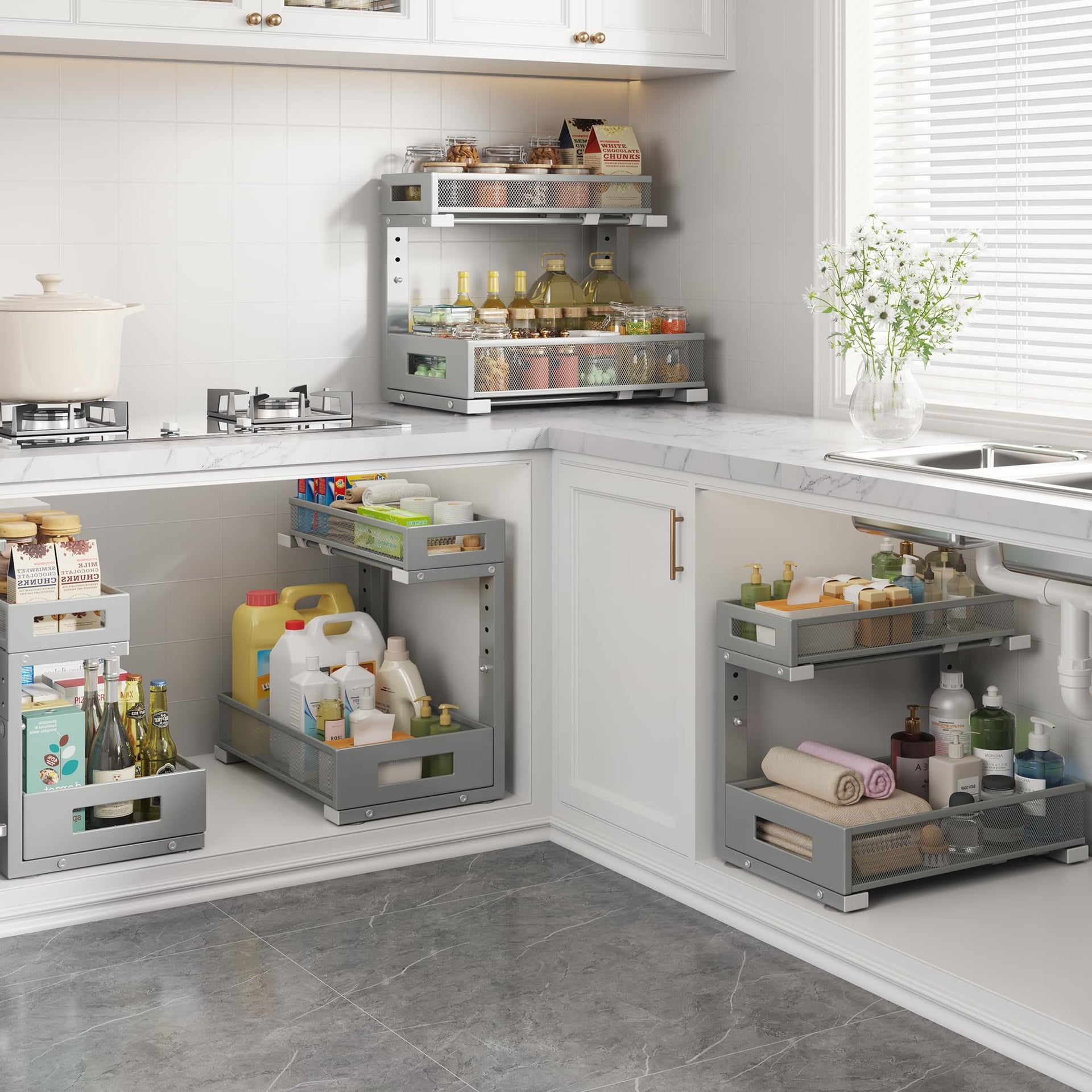 2 Pack Under Sink Storage Organizer (2 Count)