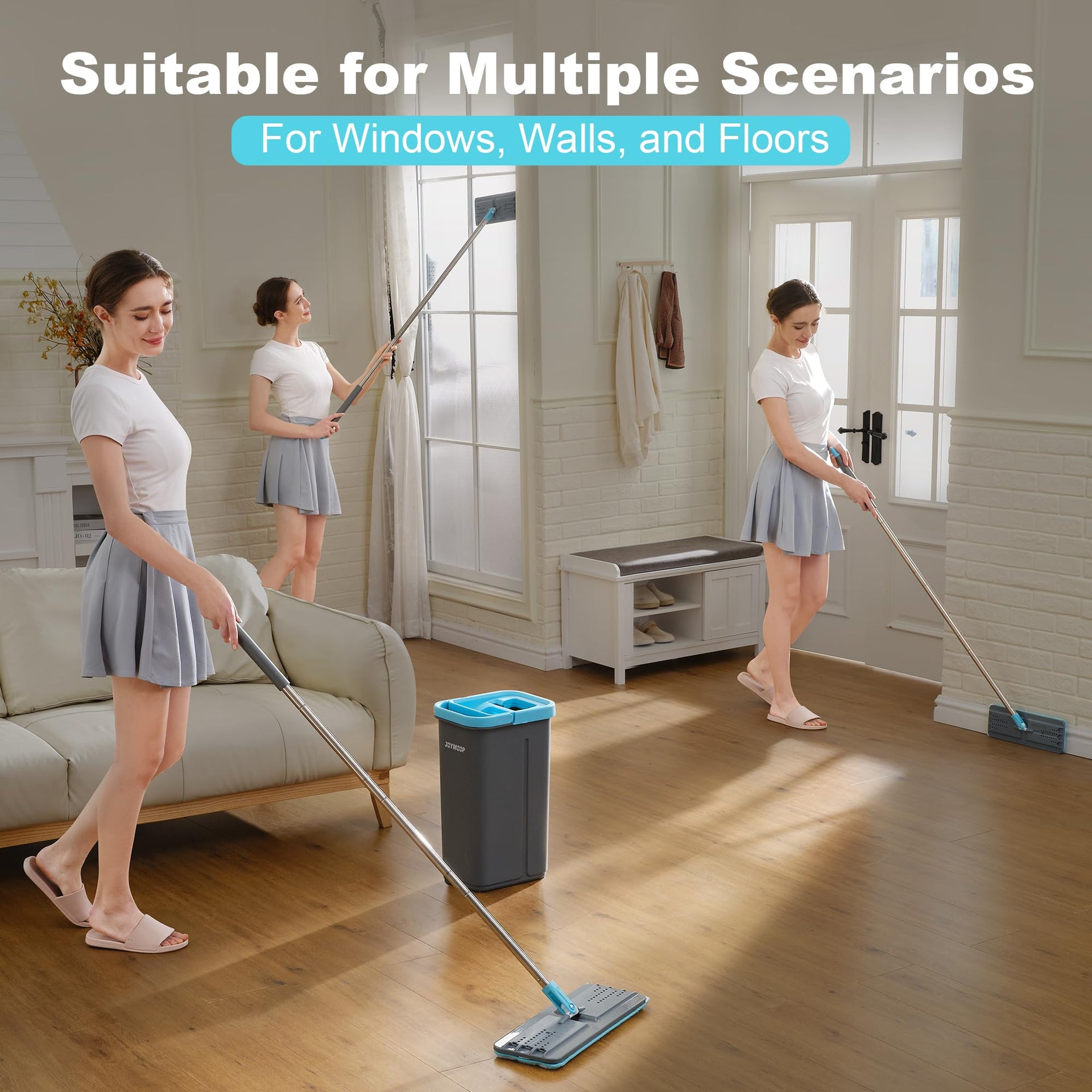 Microfiber Replacement Pads for Flat Mop System (4 Count)