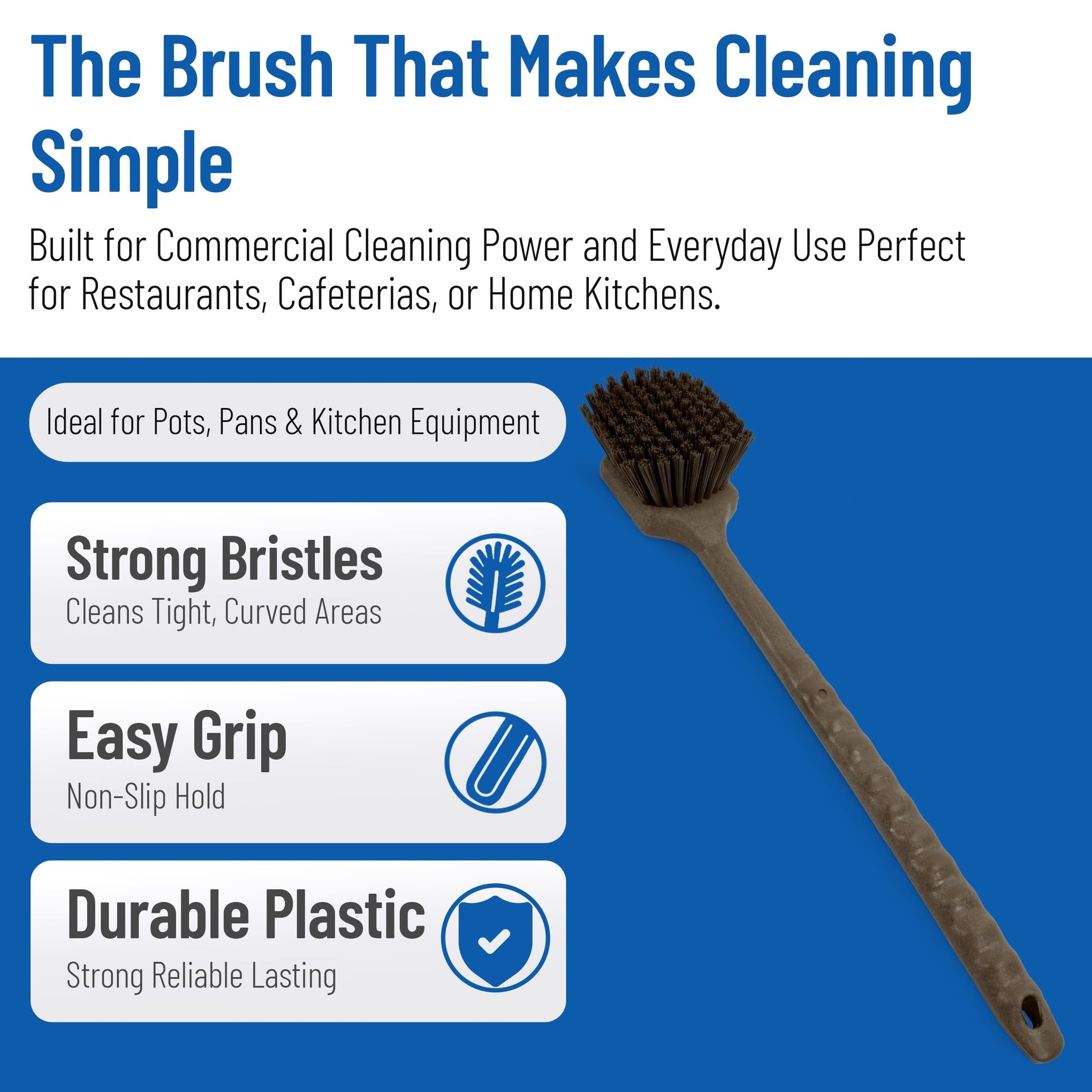20" Floater Scrub Brush with Long Handle (6 Count)