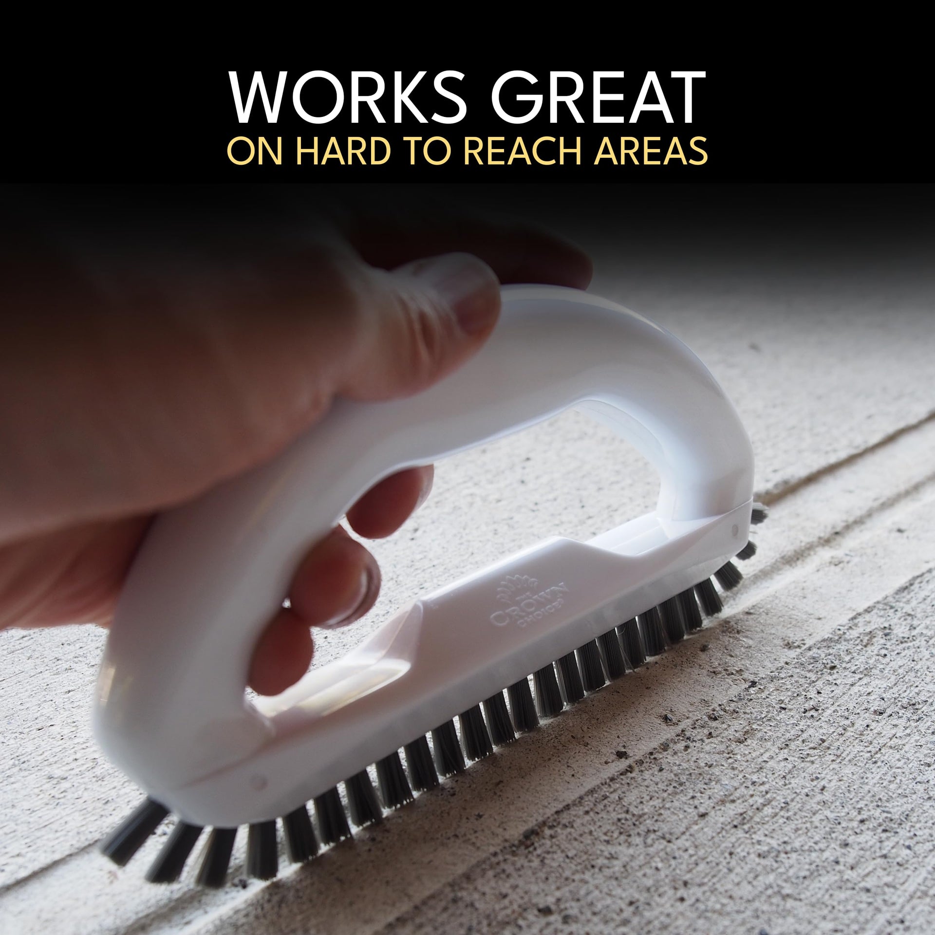Grout Brush with Stiff Nylon Bristles