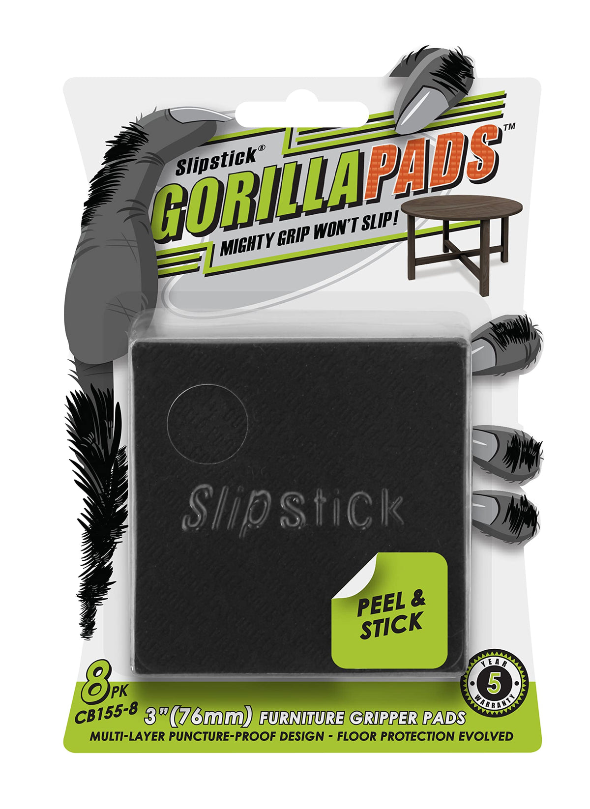 GorillaPads Non Slip Furniture Pads (8 Count)