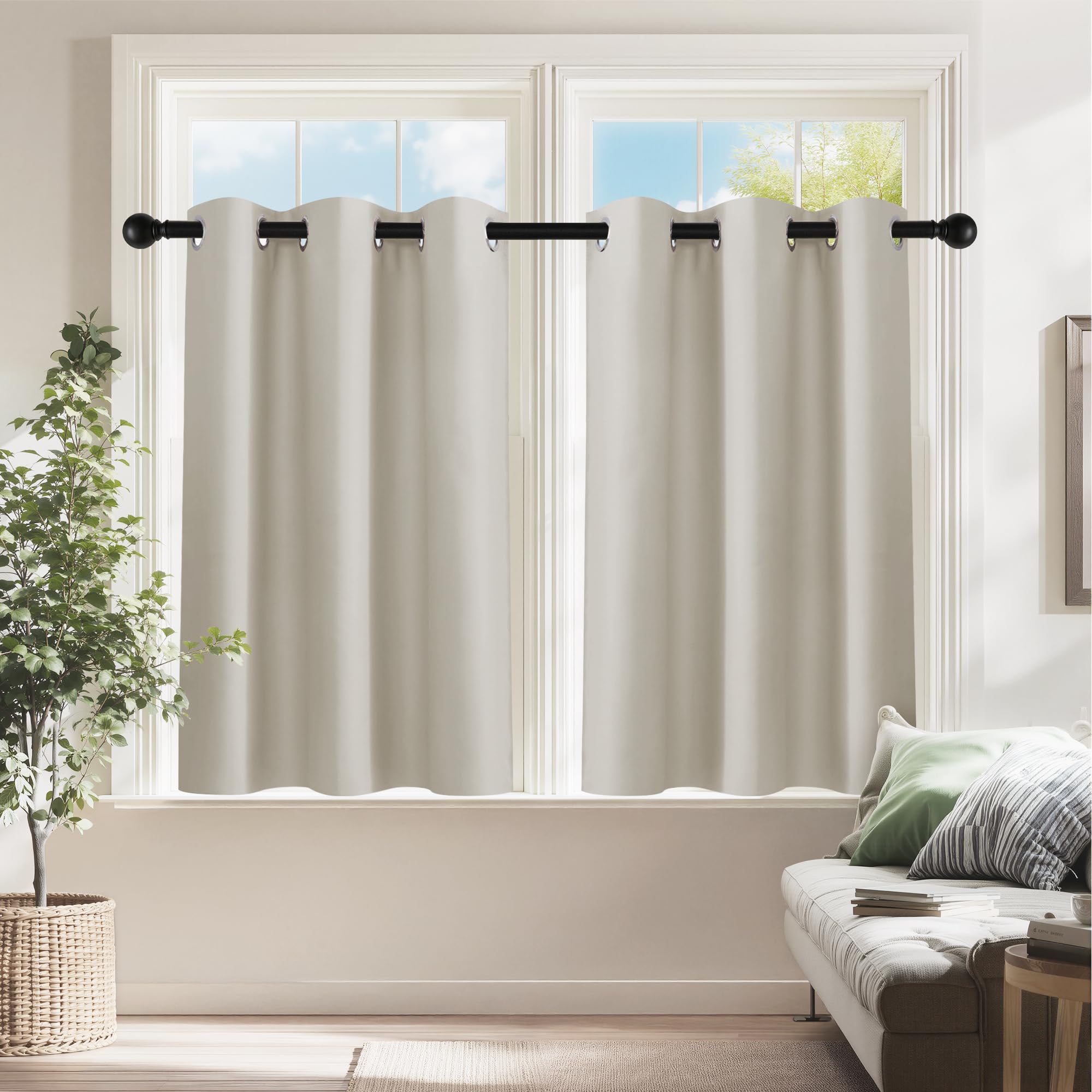 Cream RV Curtains for Camper Windows