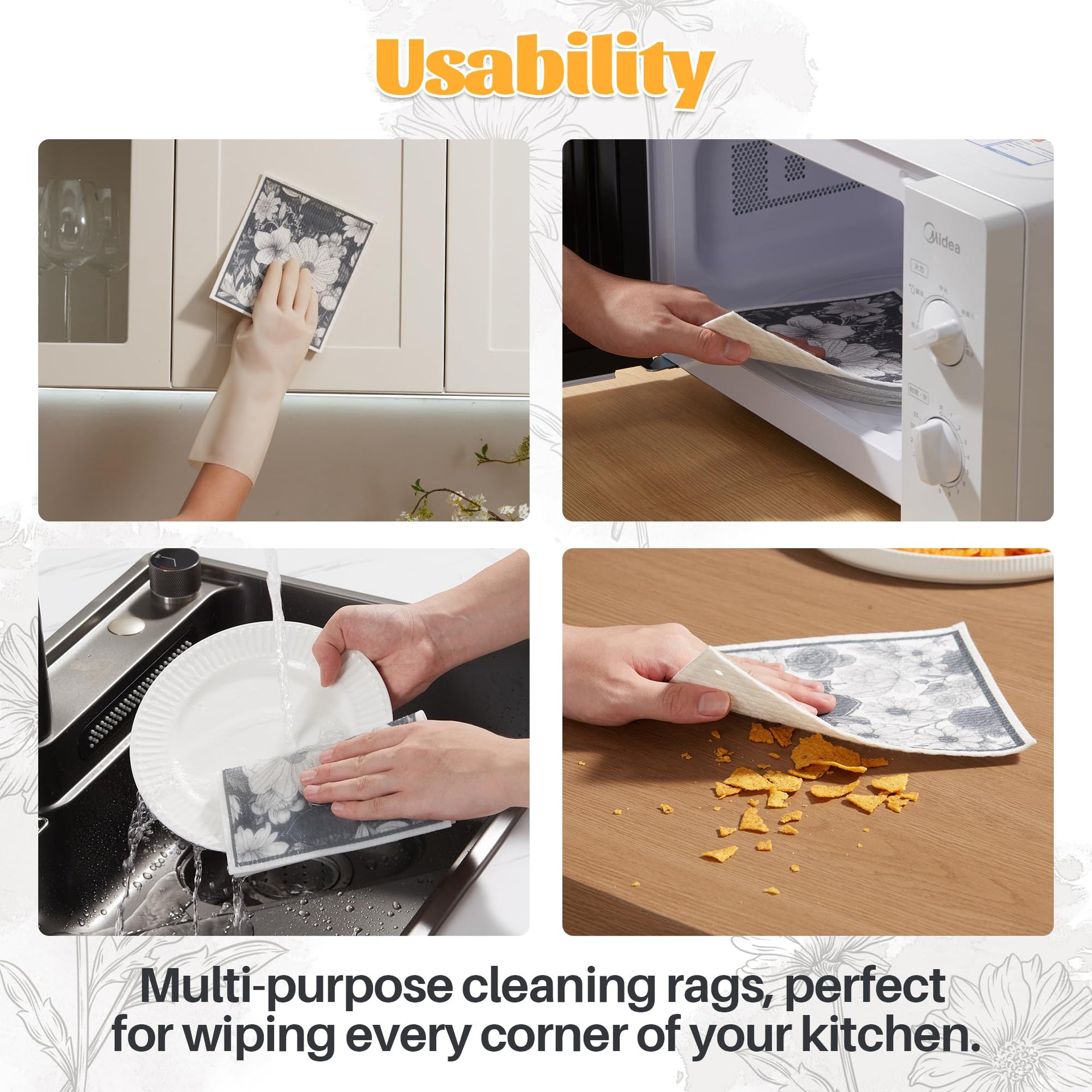 12 Pack Decorate Cleaning Cloth (12 Count)