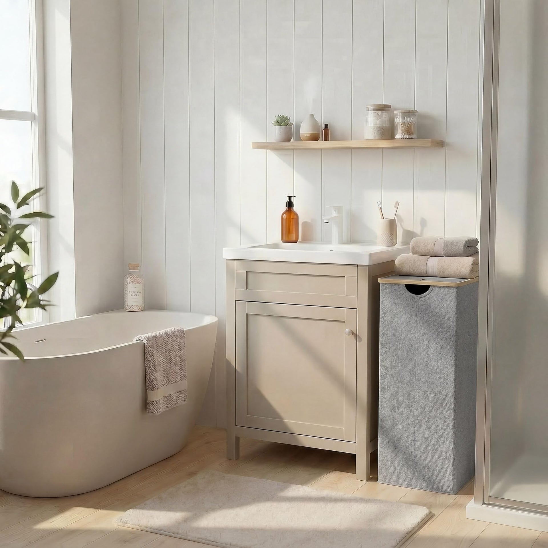 Laundry Basket with Lid and Removable Bag
