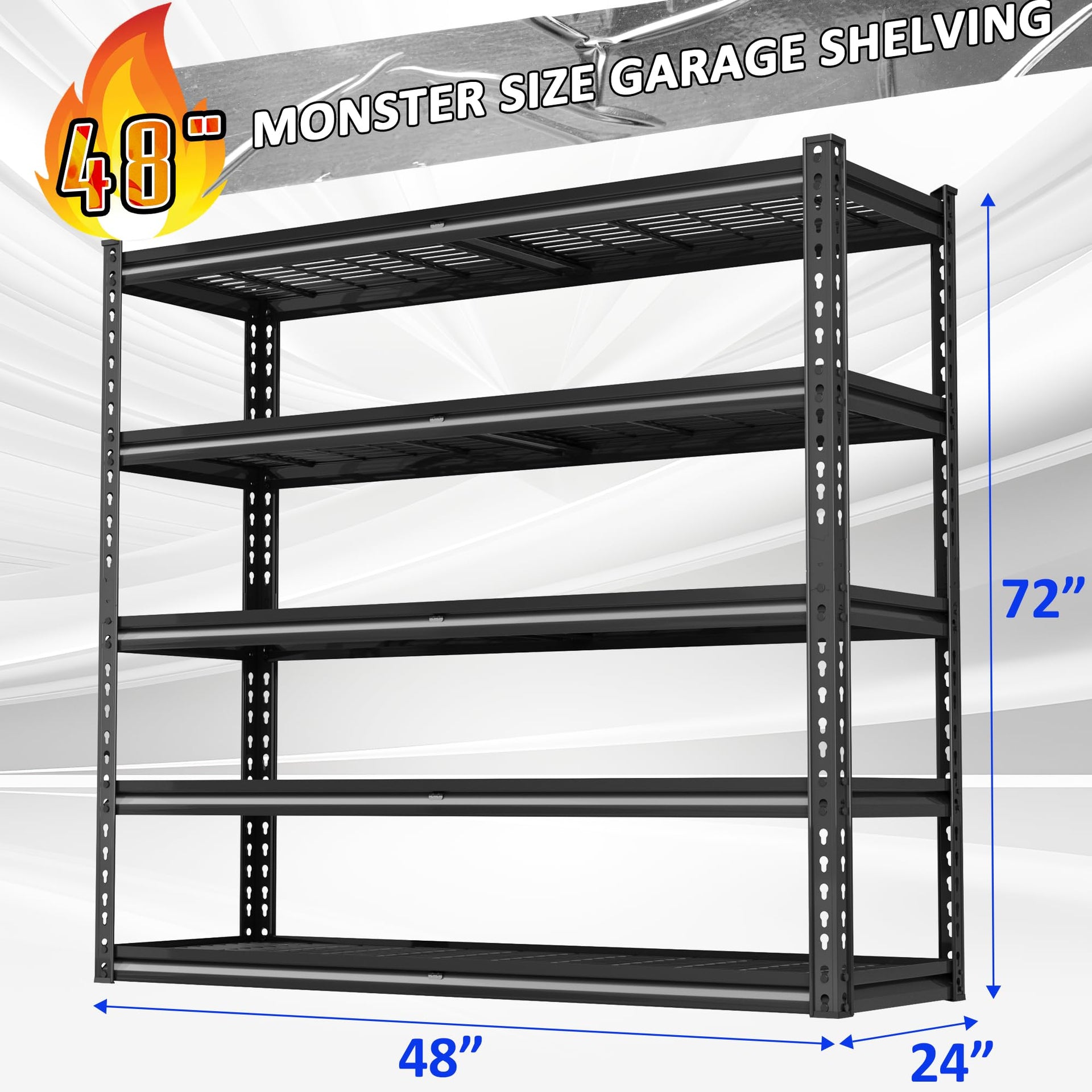 48" W Garage Shelves 5