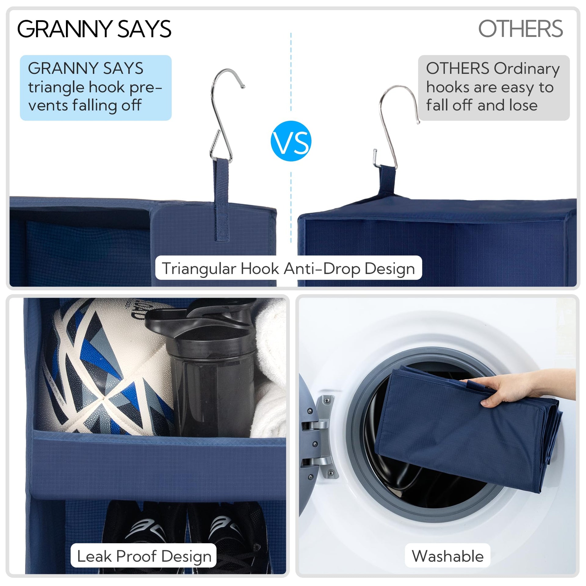 3 Shelf Hanging Closet Organizer (2 Count)