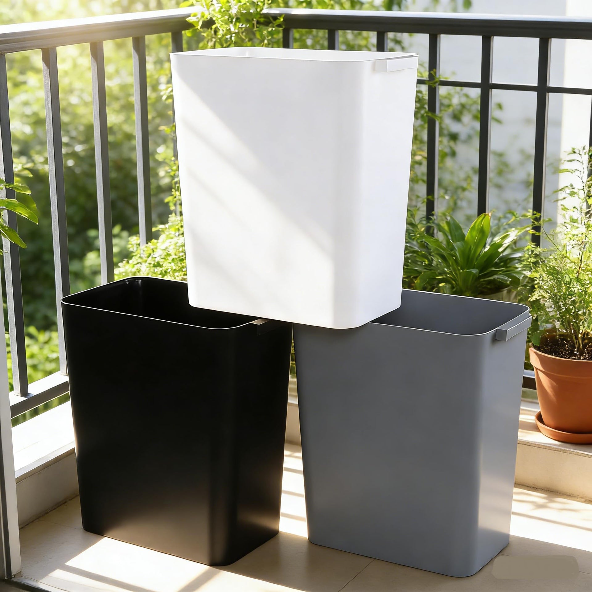 3 Pack Bathroom Trash Can (3 Count)