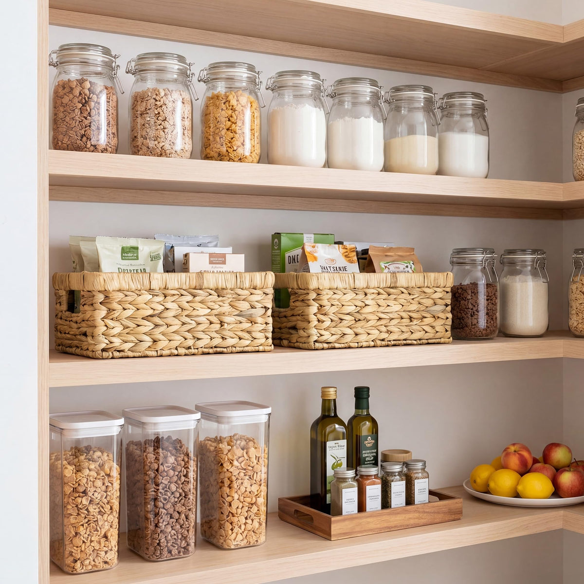 Wicker Storage Baskets for Shelves (2 Count)