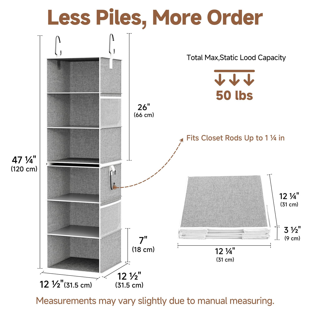 6 Shelf Closet Organizers