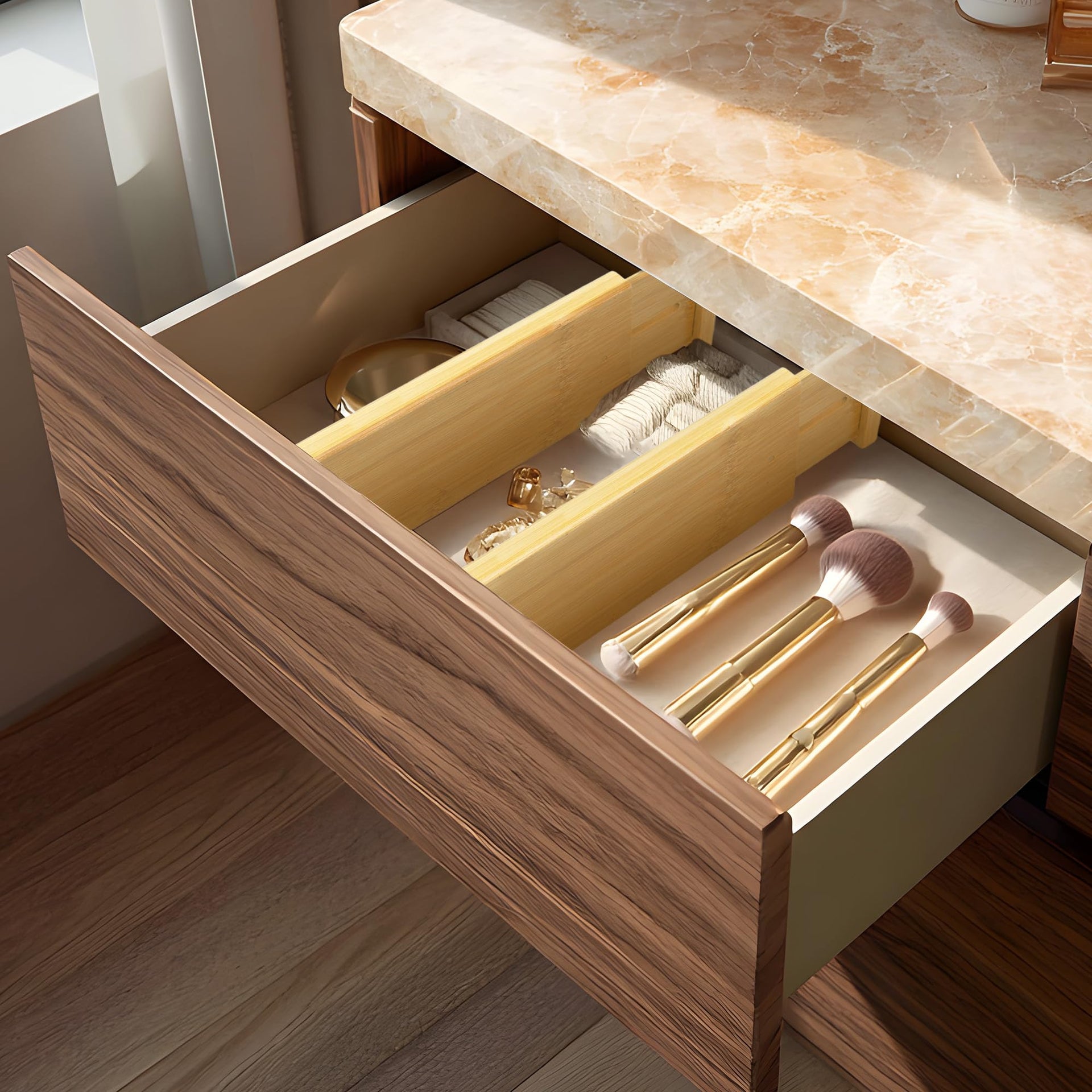 6 Pack Bamboo Drawer Dividers