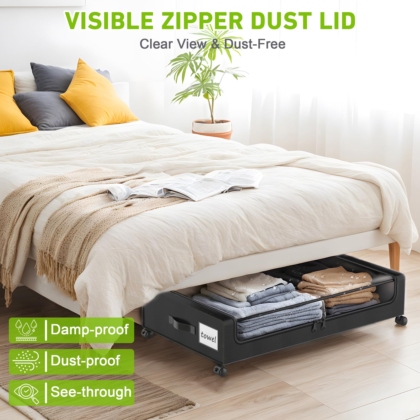 Under Bed Storage with Wheels (2 Count)