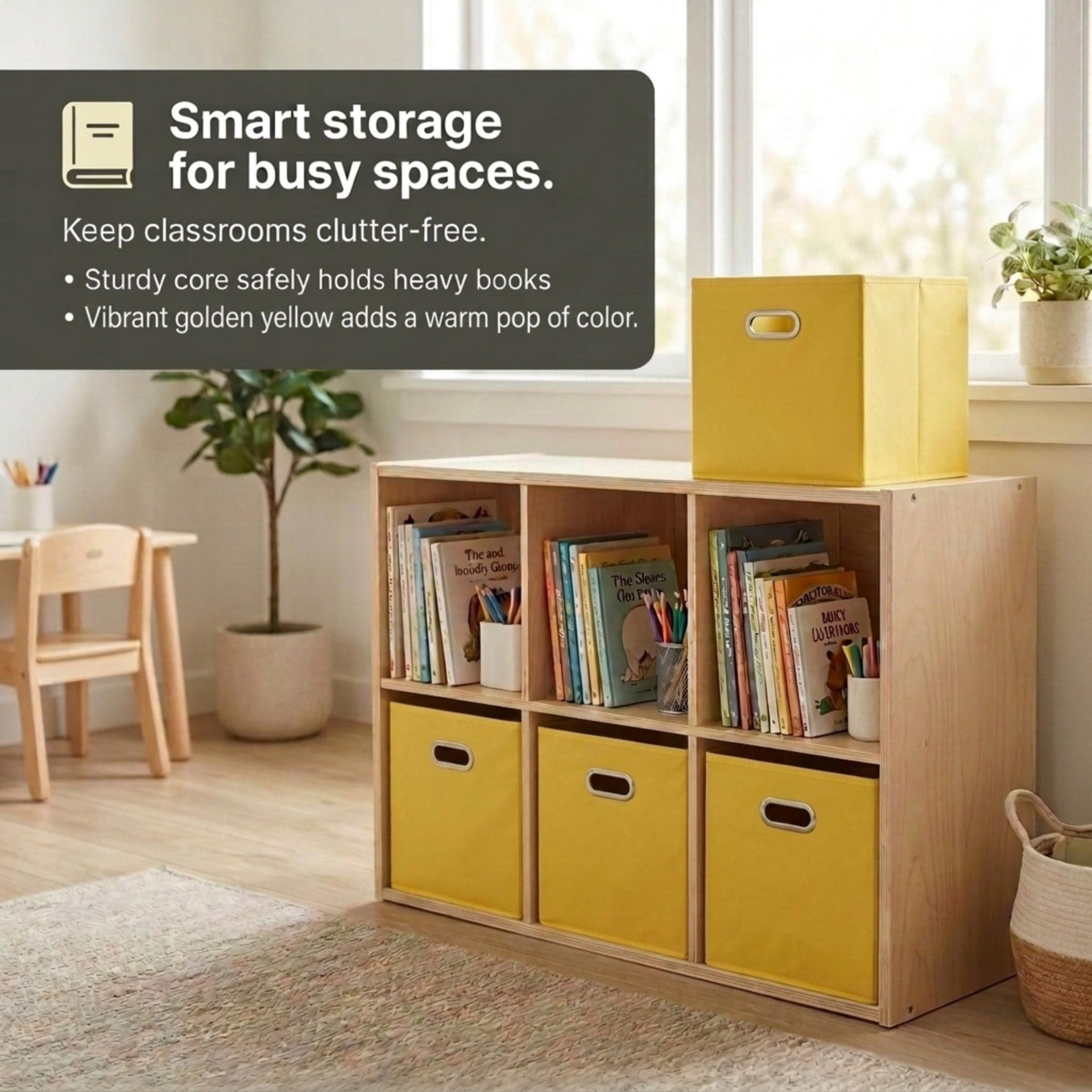 6 ct Open Fabric Cube Storage Bins