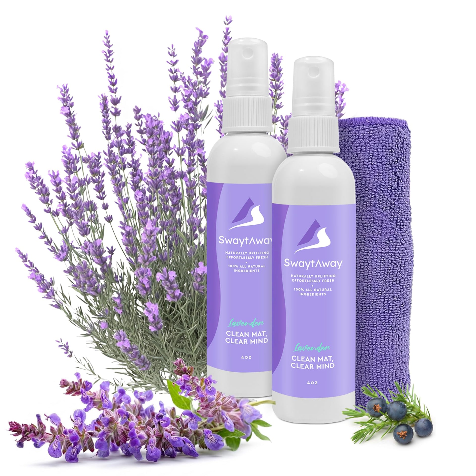 SwaytAway Fitness Mat Mist with Towel (8 Fl Oz)