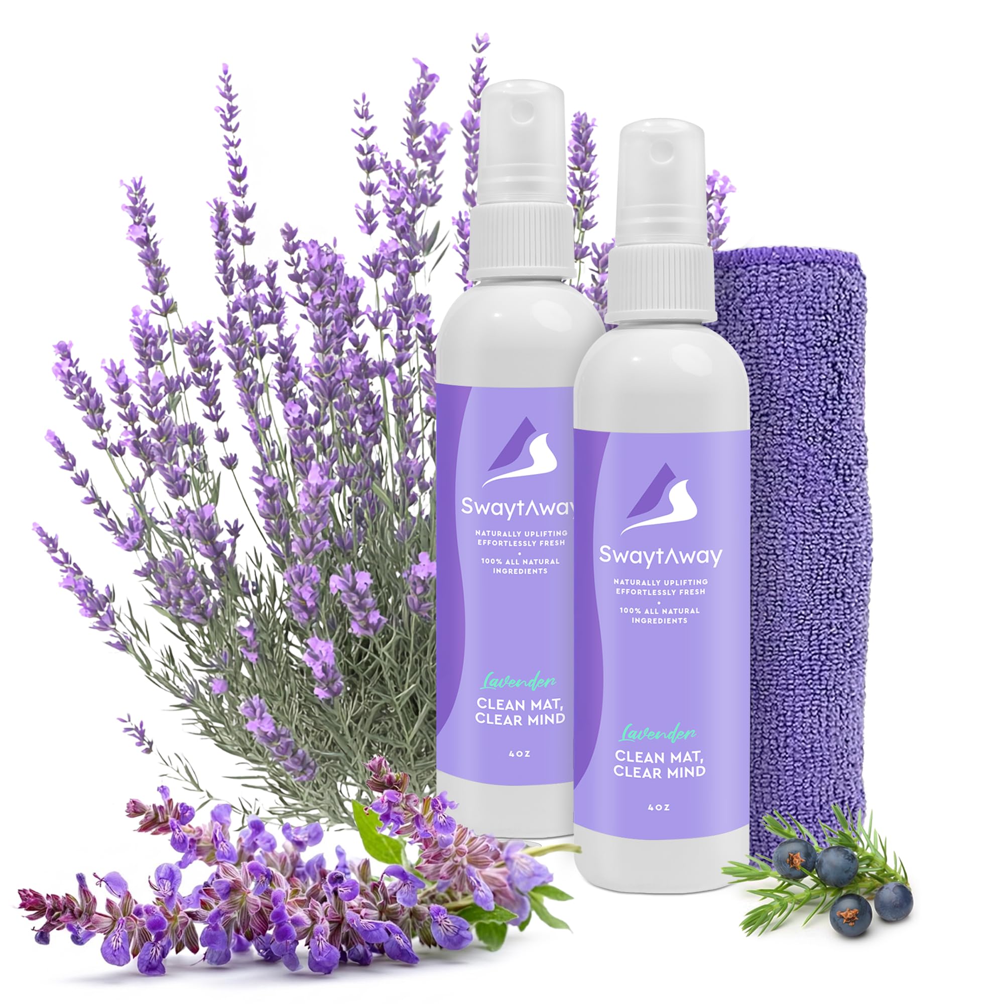 SwaytAway Fitness Mat Mist with Towel (8 Fl Oz)