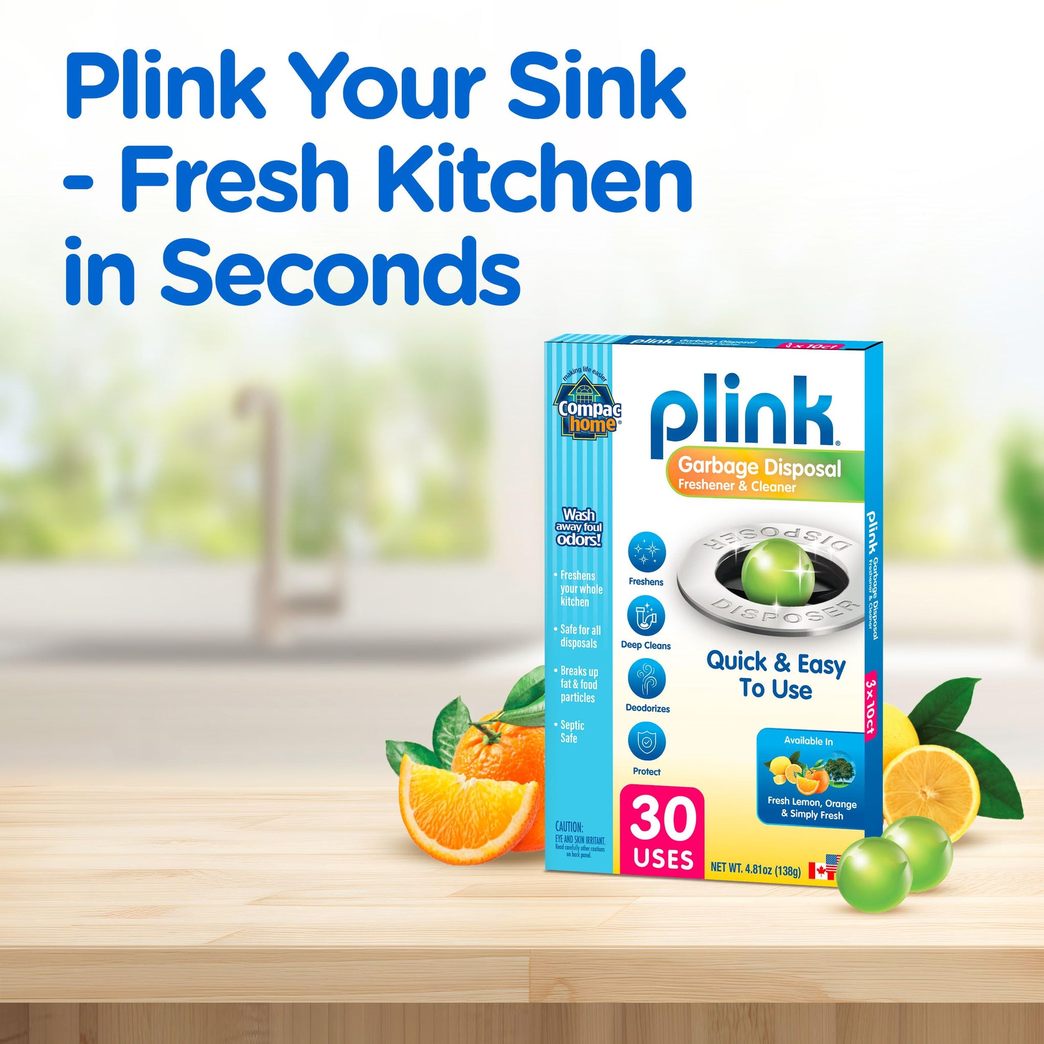 Plink Compac Garbage Disposal Cleaner (30 Count)