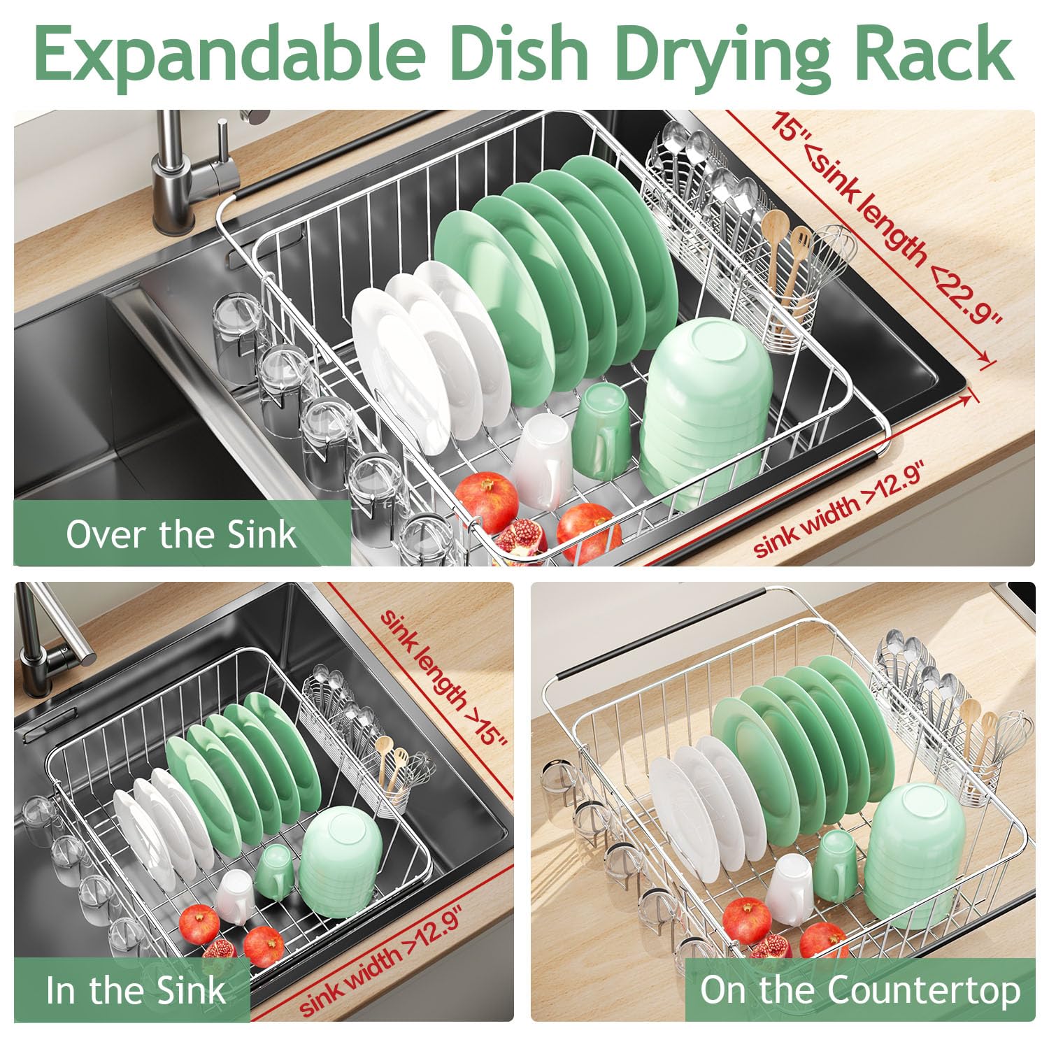 Dish Drying Rack in Sink