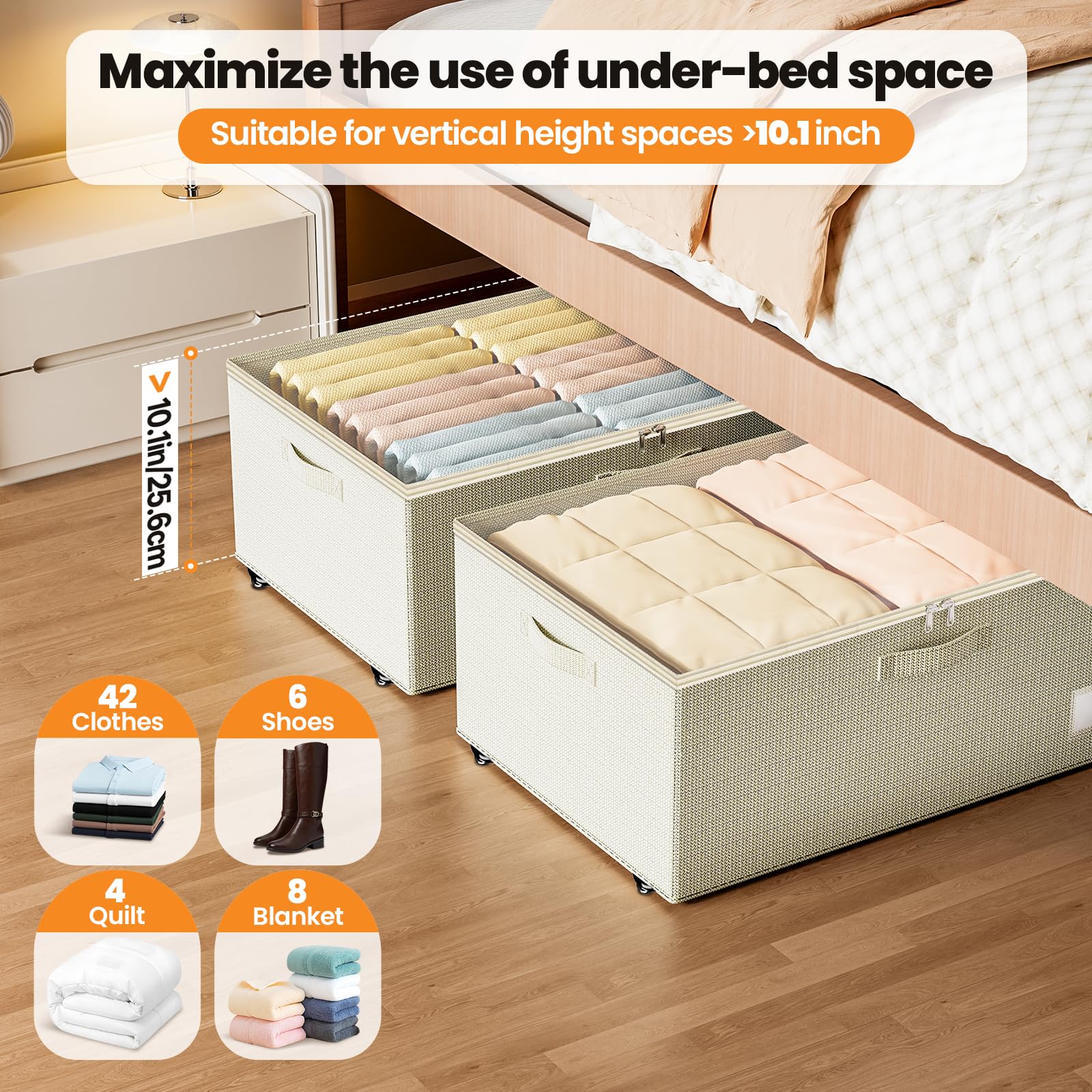 Under Bed Storage With Wheels