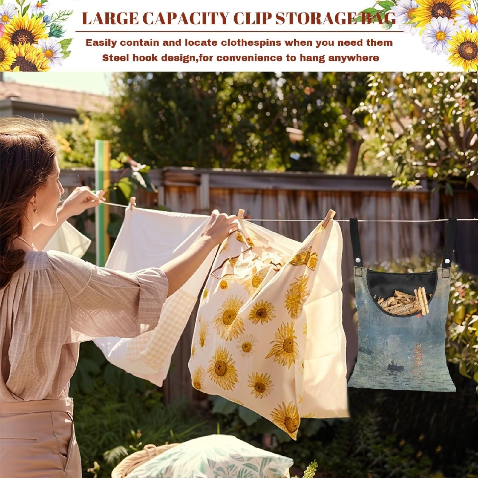Heavy Duty Outdoor Clothespin Bag
