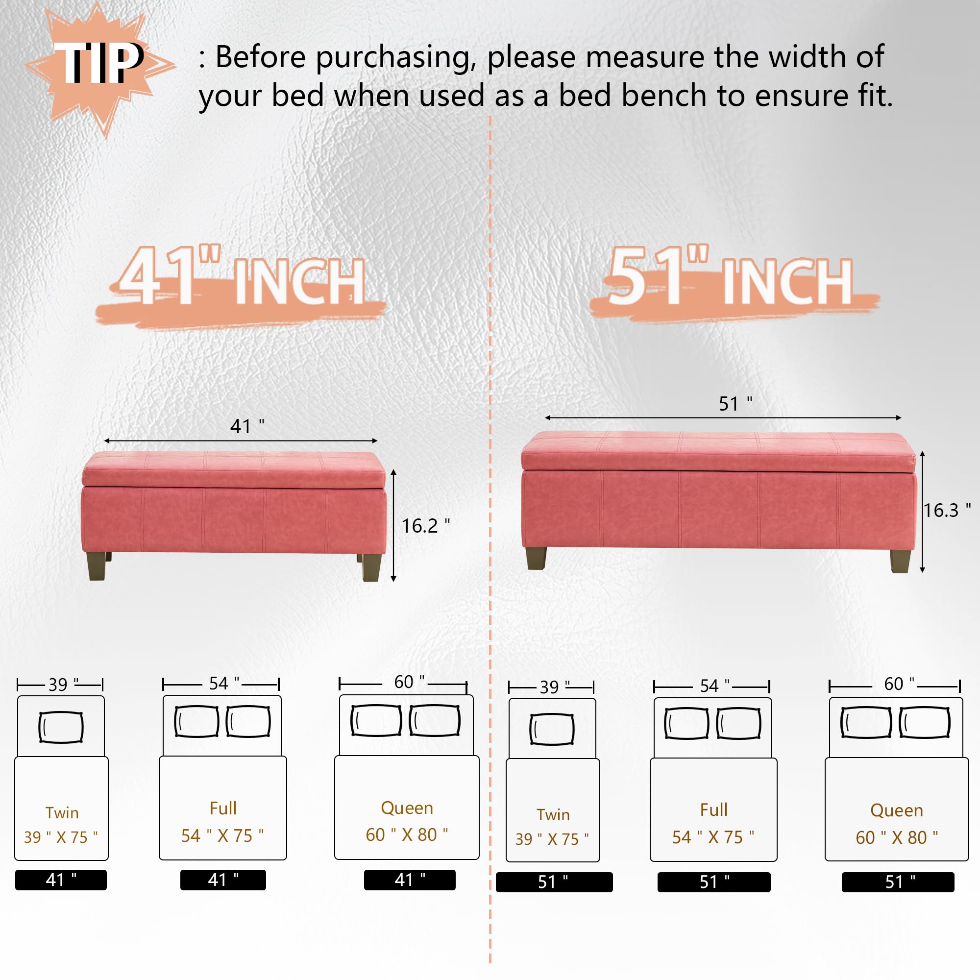 41" Storage Ottoman