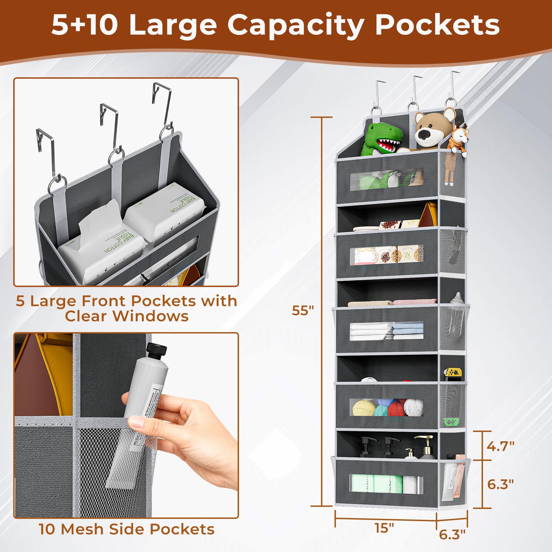 5 Tier Over The Door Organizer Space