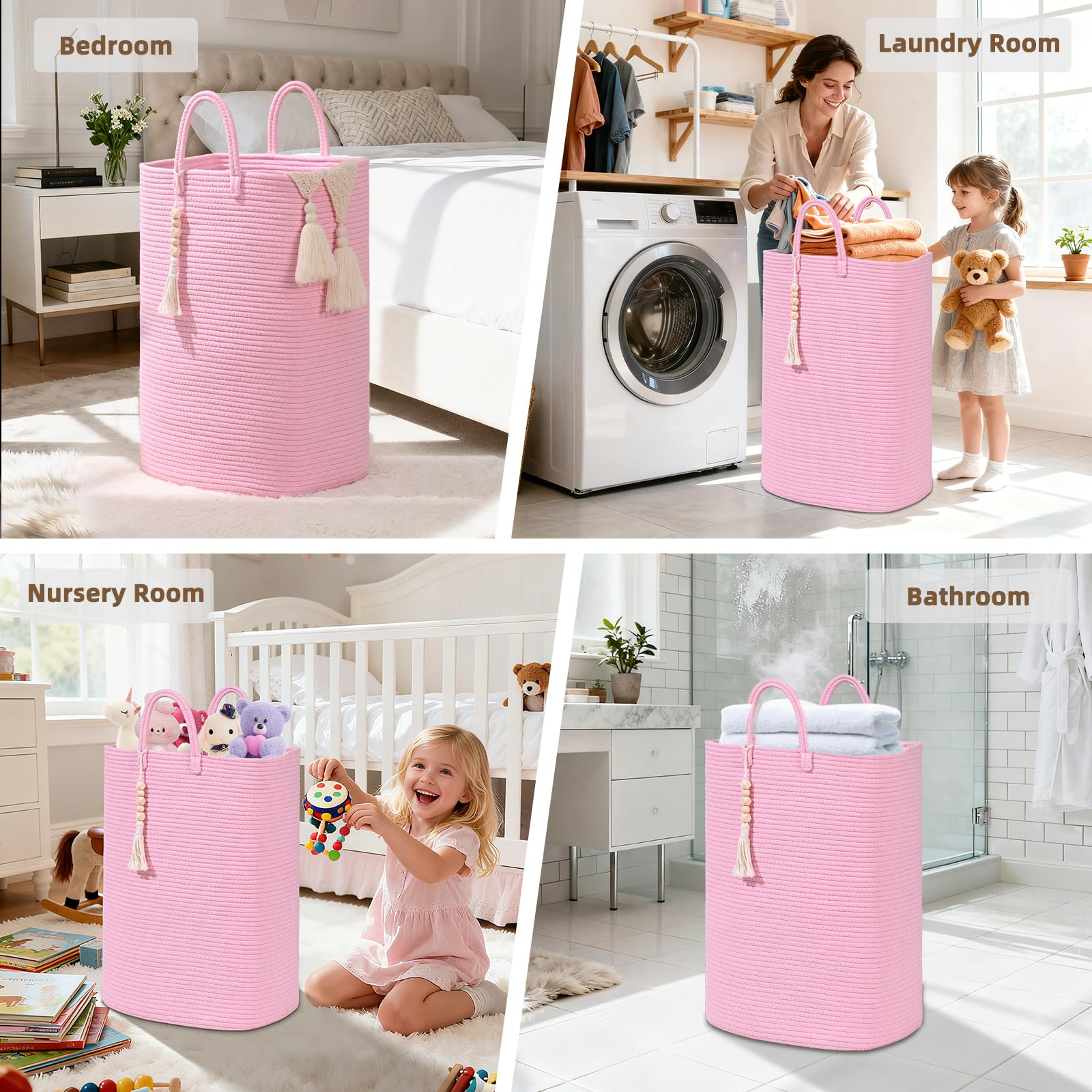 Woven Laundry Basket for Clothes