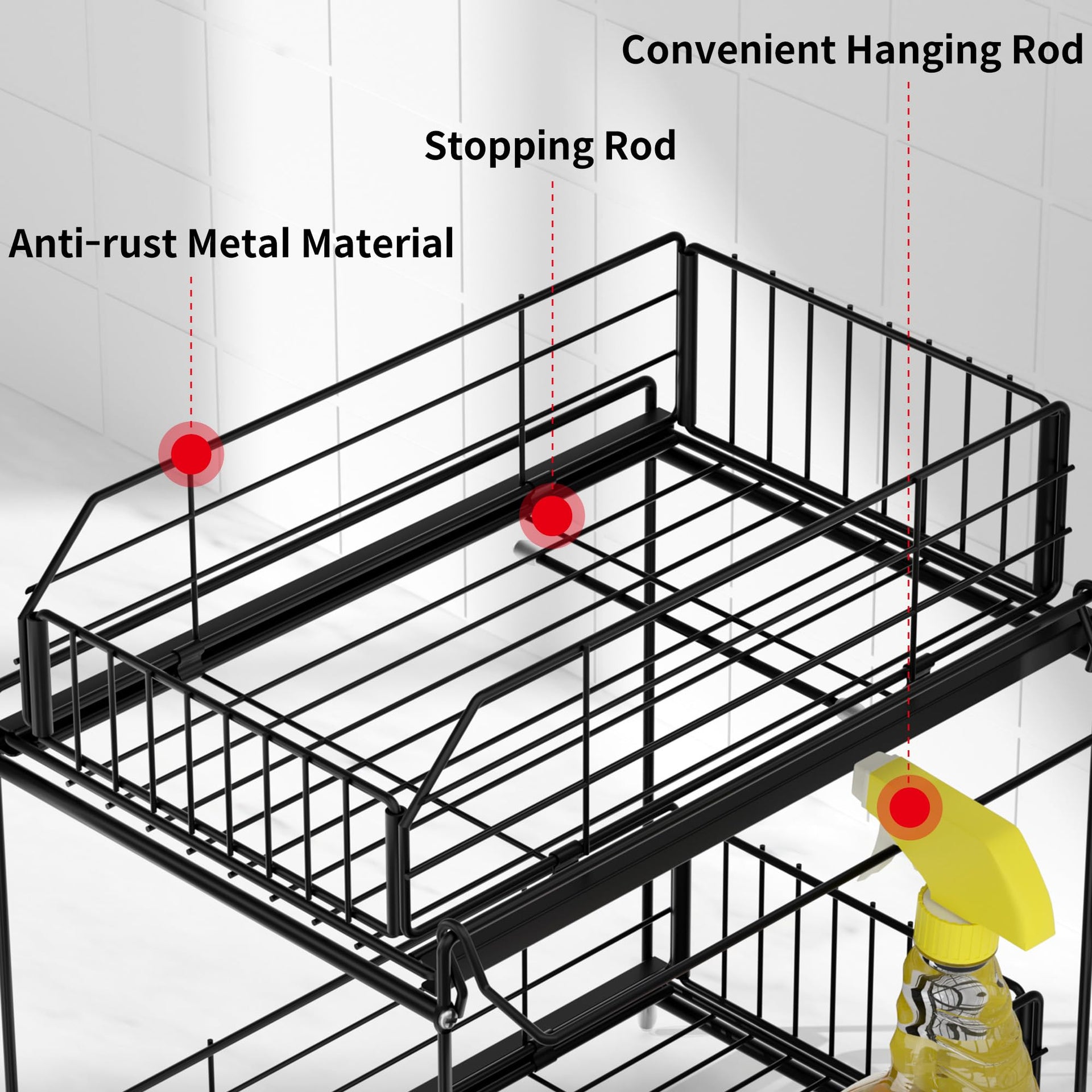 Under Sink Organizers and Storage 2 Pack (2 Count)
