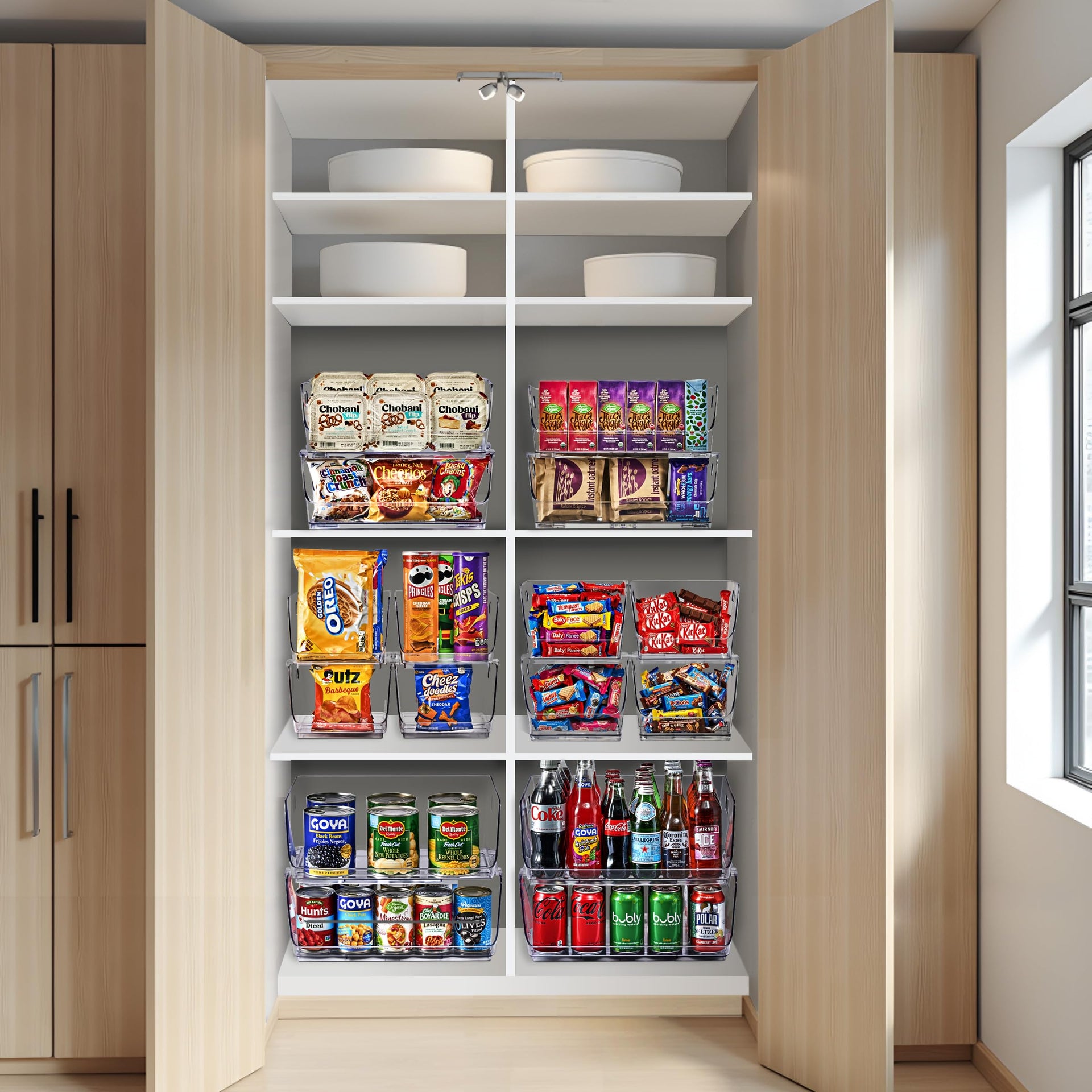 Stackable Storage Bins Open Front
