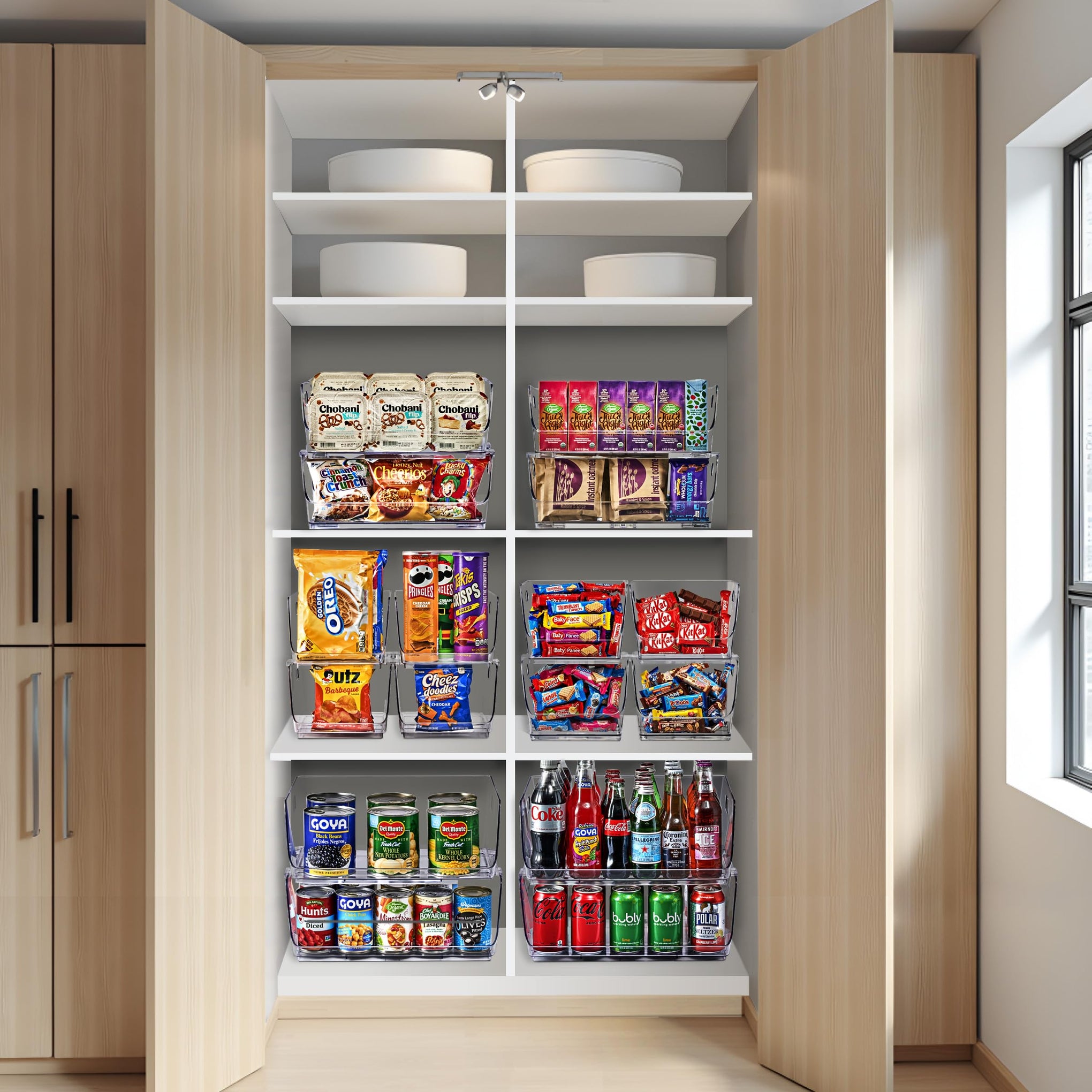 Stackable Storage Bins Open Front