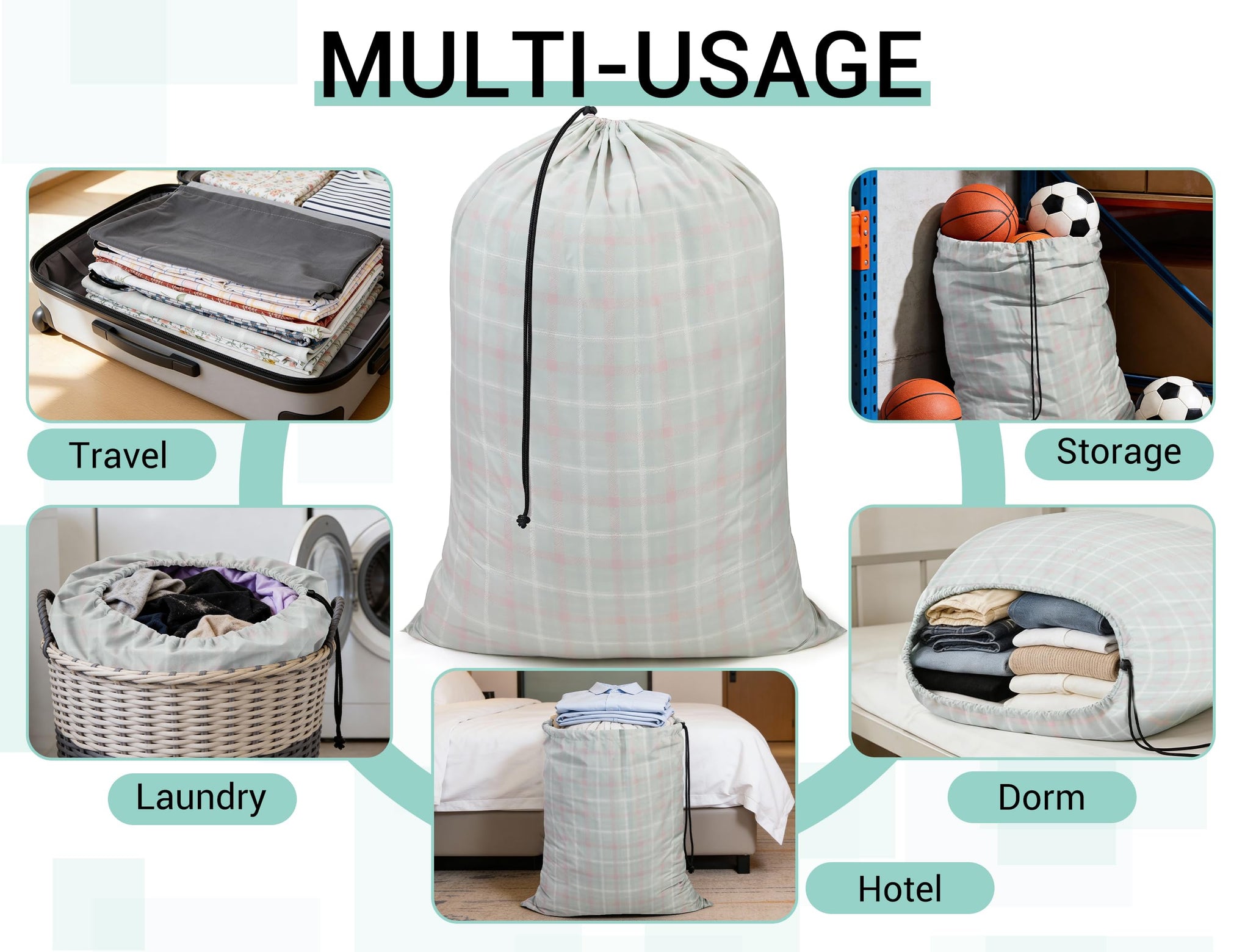 Bulk Travel Laundry Bag (24 Count)