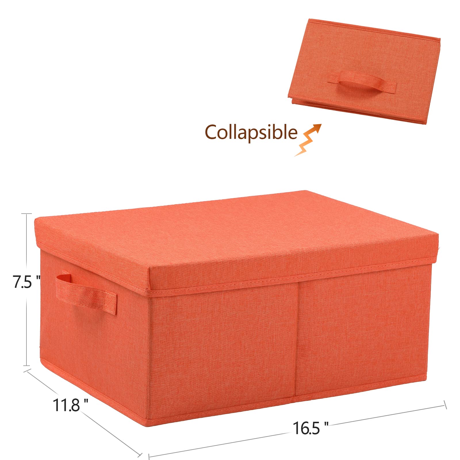Storage Bins with Lids for Organizing (2 Count)