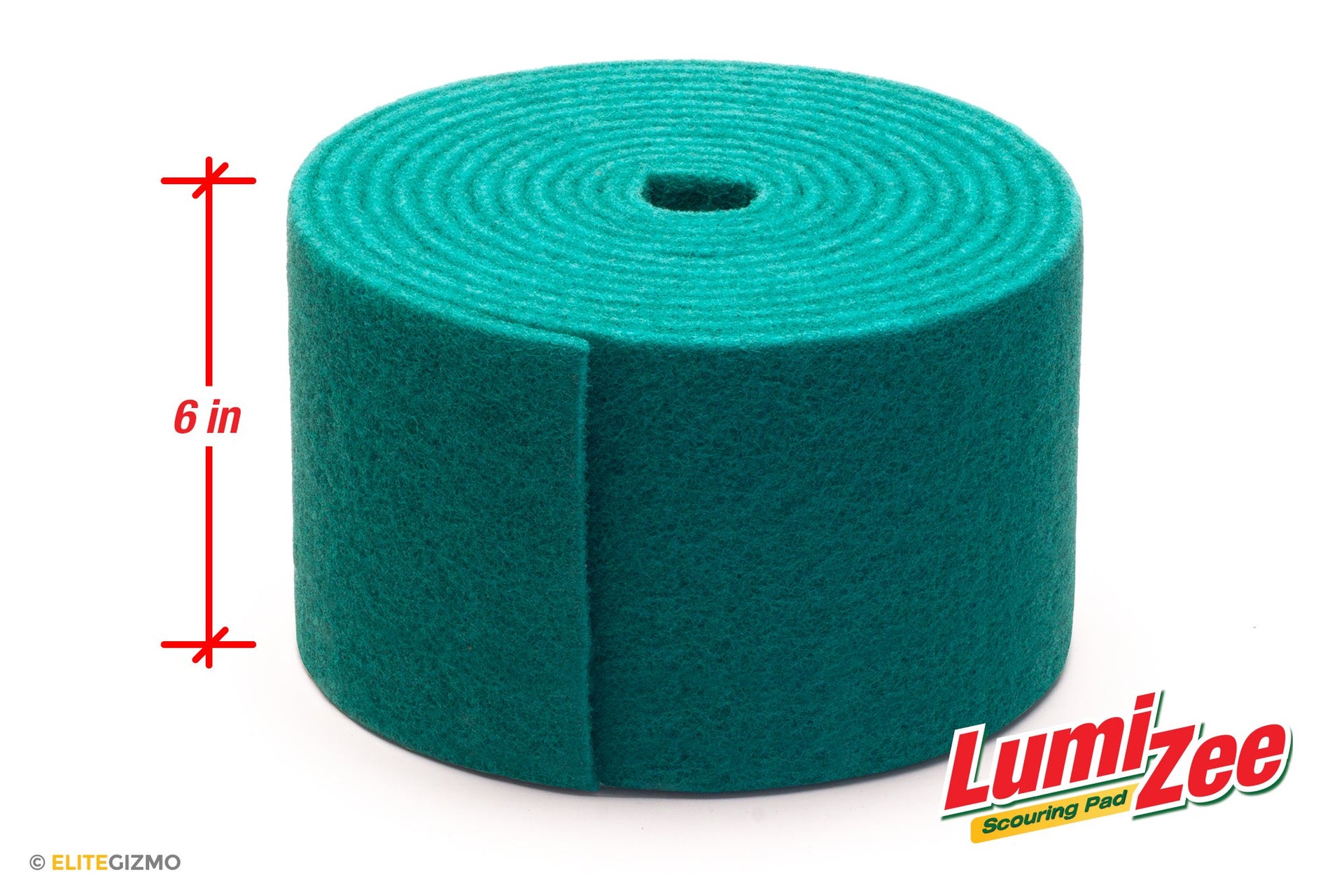 Green Scrubbing Pad Roll 19ft Economy Size Medium Duty Abrasive Scrub Sponge Scouring Pads 19ft x 6in x 0.3in
