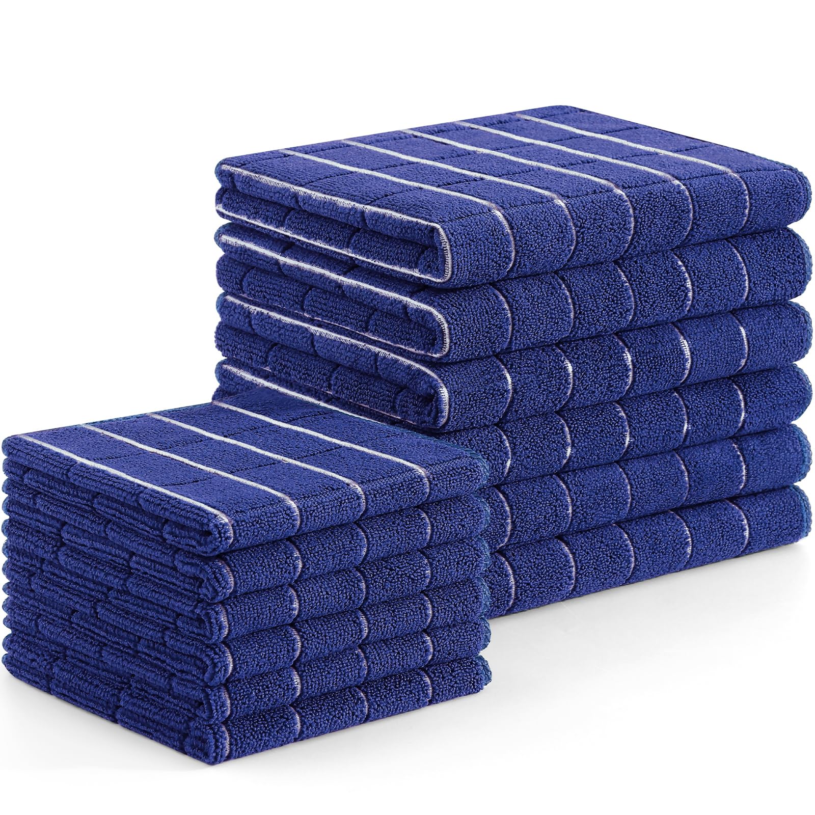 Microfiber Kitchen Towels and Dishcloths Sets (12 Count)