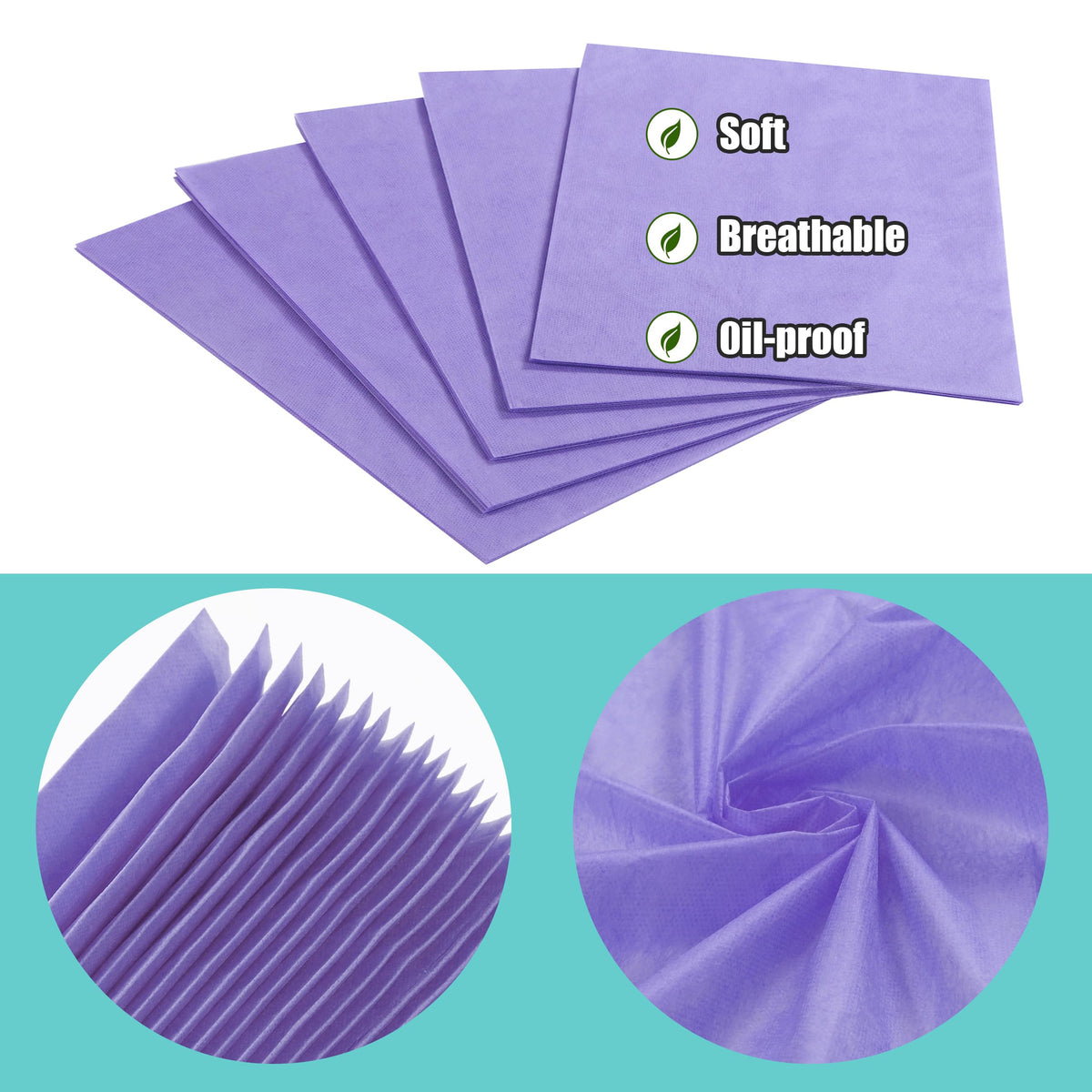 Disposable Bed Sheets for Massage Table 50 Pcs 31" x 71" Waterproof Massage Table Sheets Soft Non Woven Fabric SPA Massage Table Bed Cover Breathable for Beauty Tattoos Waxing Travel (50 Count)