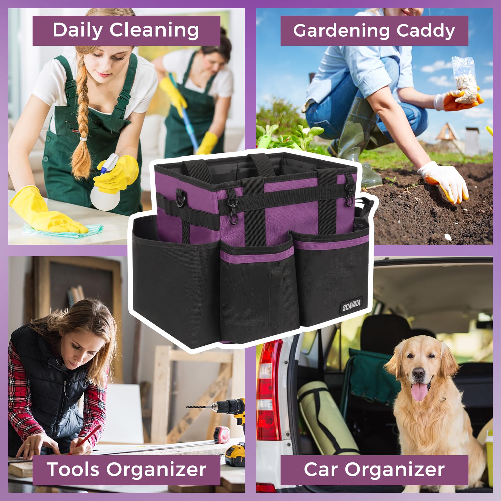 Compact Wearable Cleaning Caddy with Handle & Shoulder Straps