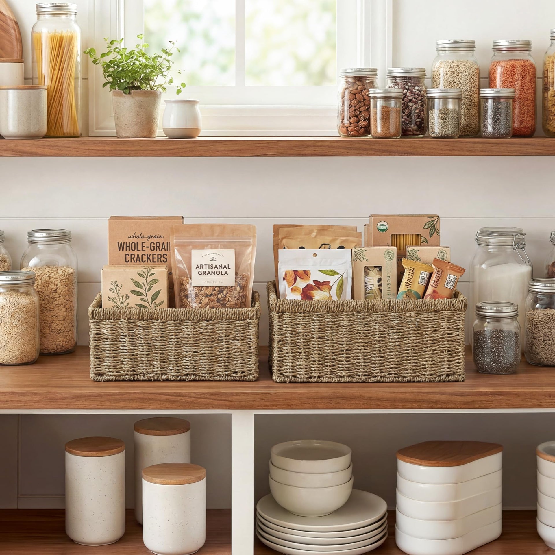 Wicker Storage Baskets (2 Count)