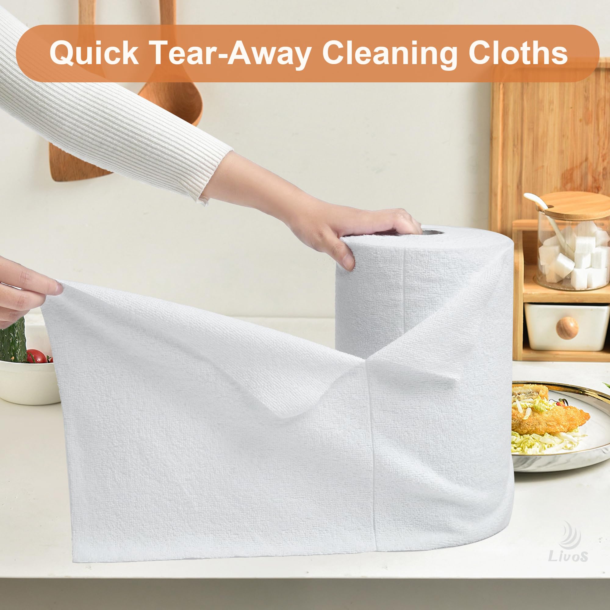 Microfiber Cleaning Cloth Roll (80 Count)