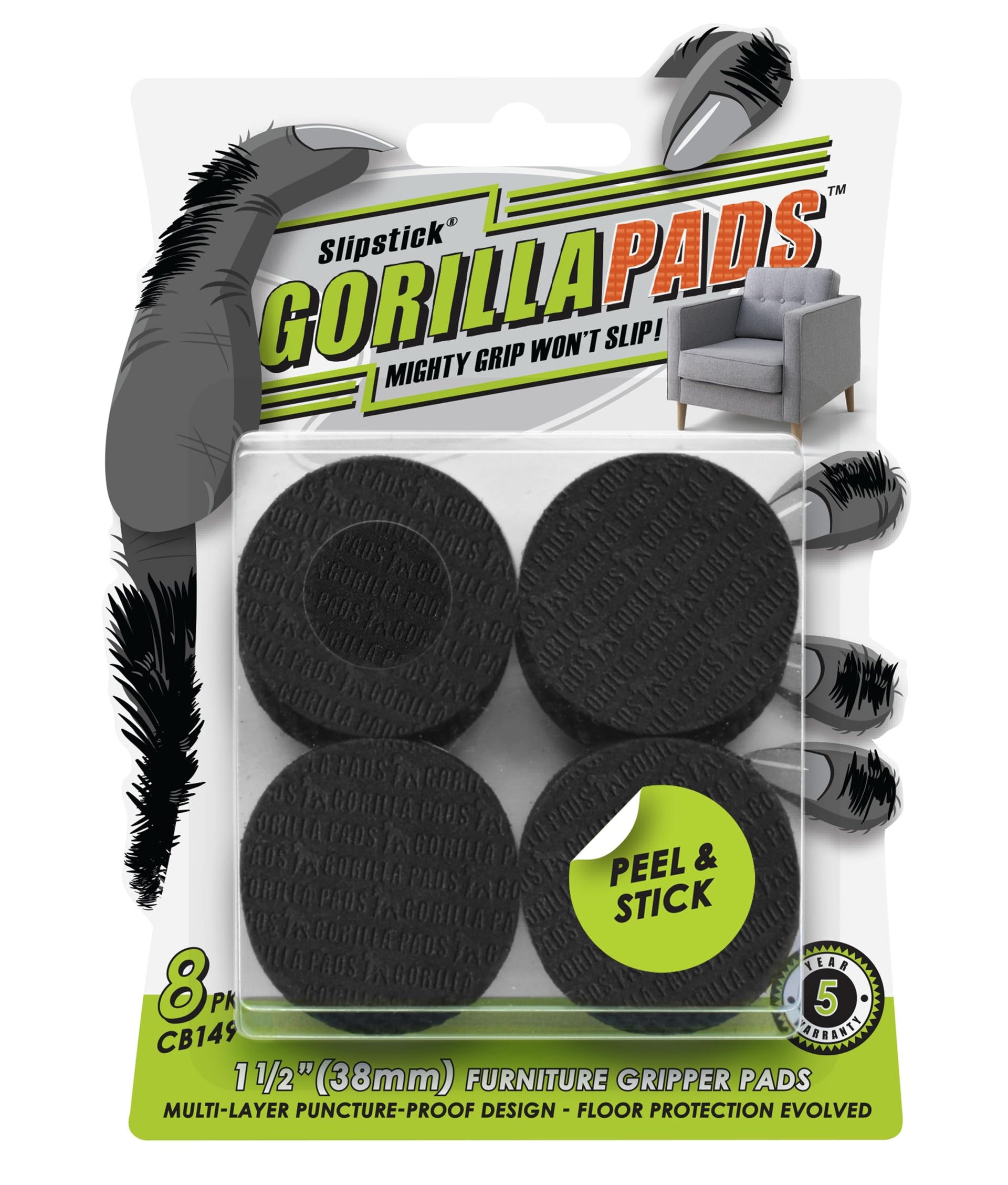 GorillaPads CB149 Non (8 Count)