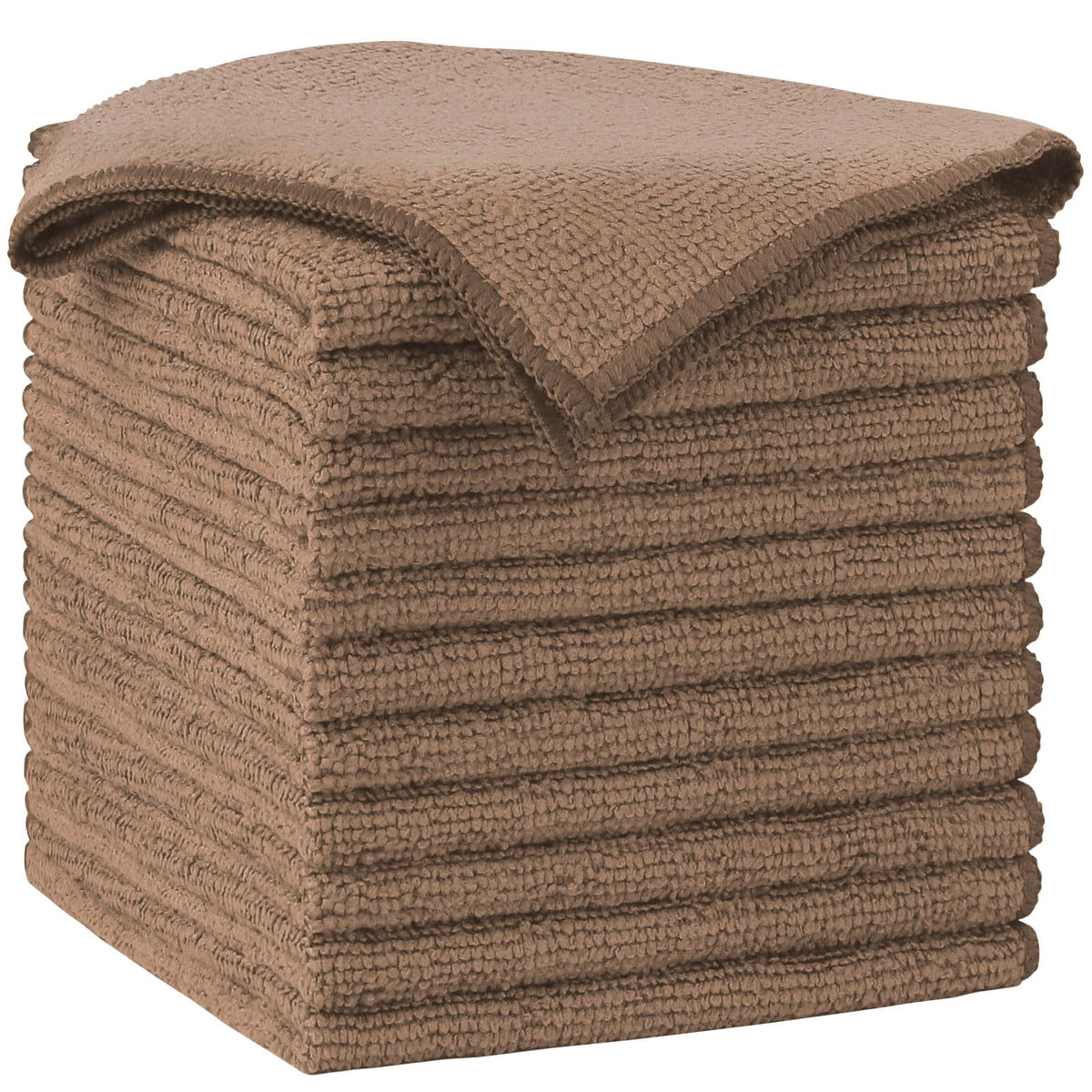 Brown Microfiber Cleaning Cloth (12 Count)