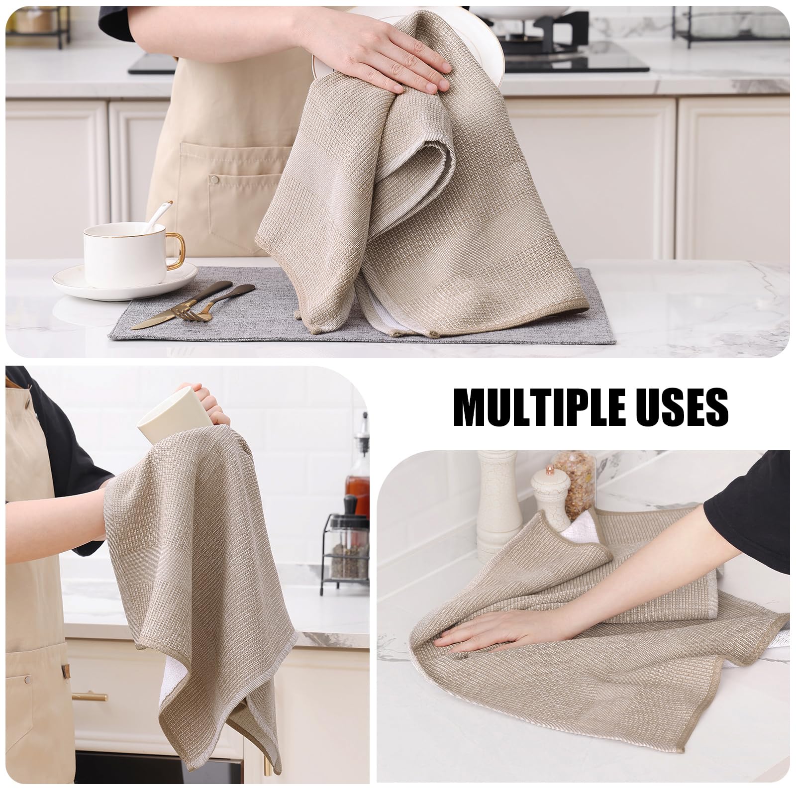 380 GSM Cotton Premium Kitchen Towels 12 Pack (12 Count)