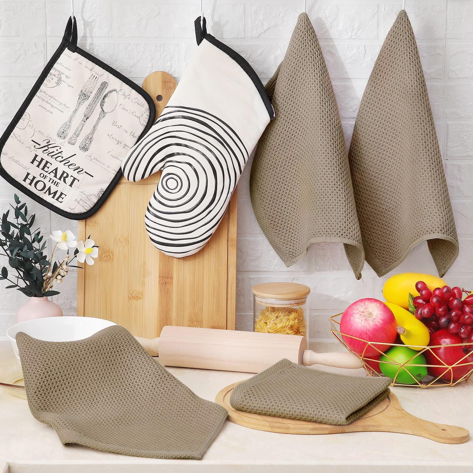 100% Cotton Waffle Weave Kitchen Dish Cloths 24 (24 Count)