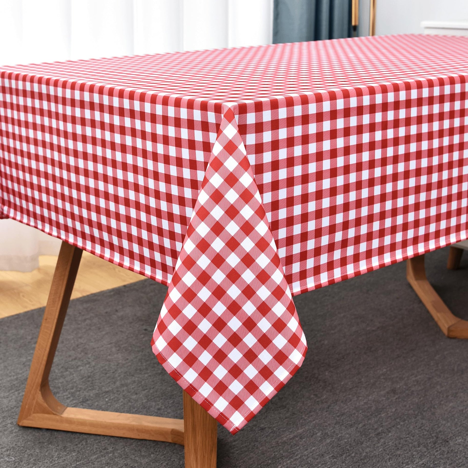 Waterproof Checkered Tablecloth Fabric