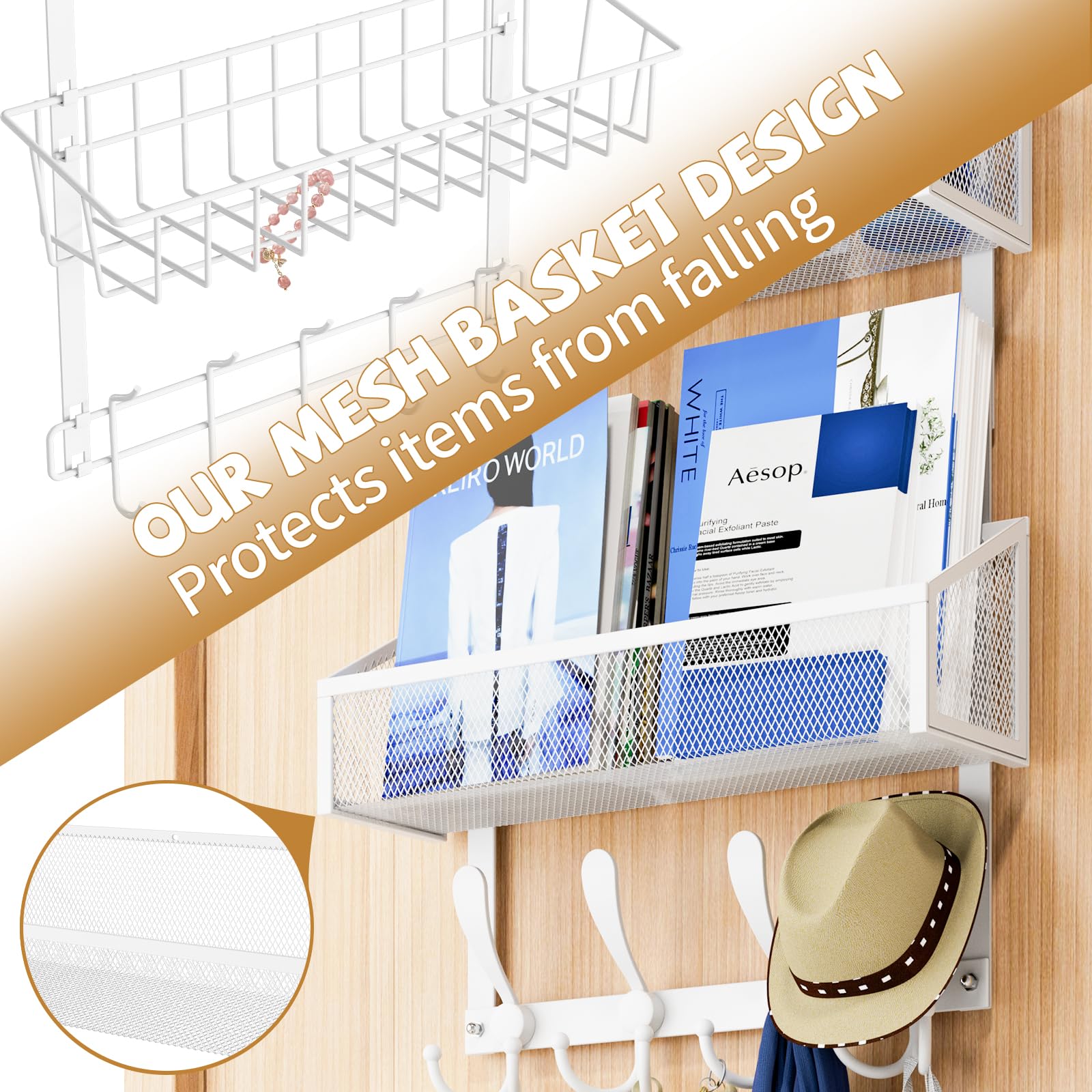 Over The Door Hooks Organizer