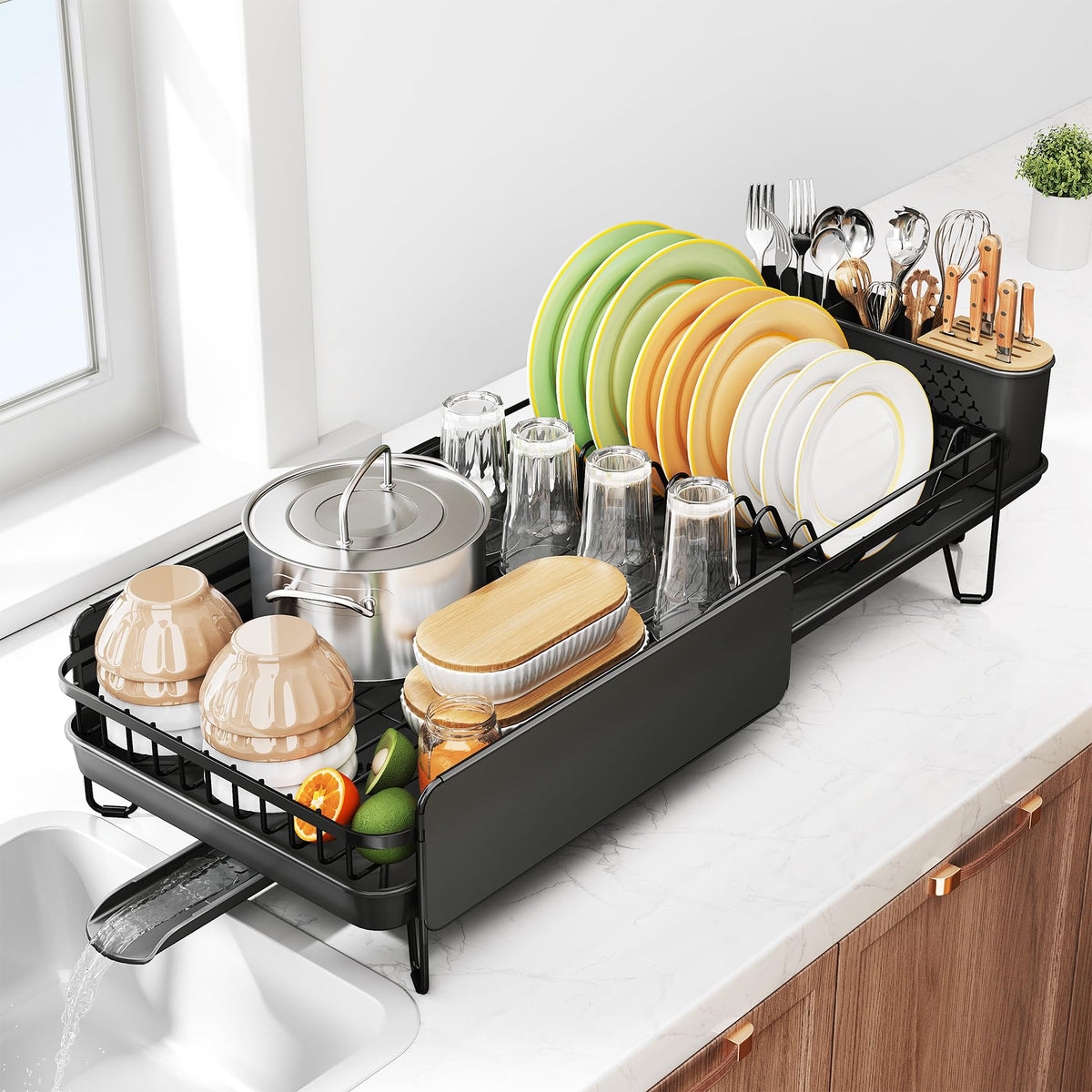 Large Dish Drying Rack for Kitchen Counter