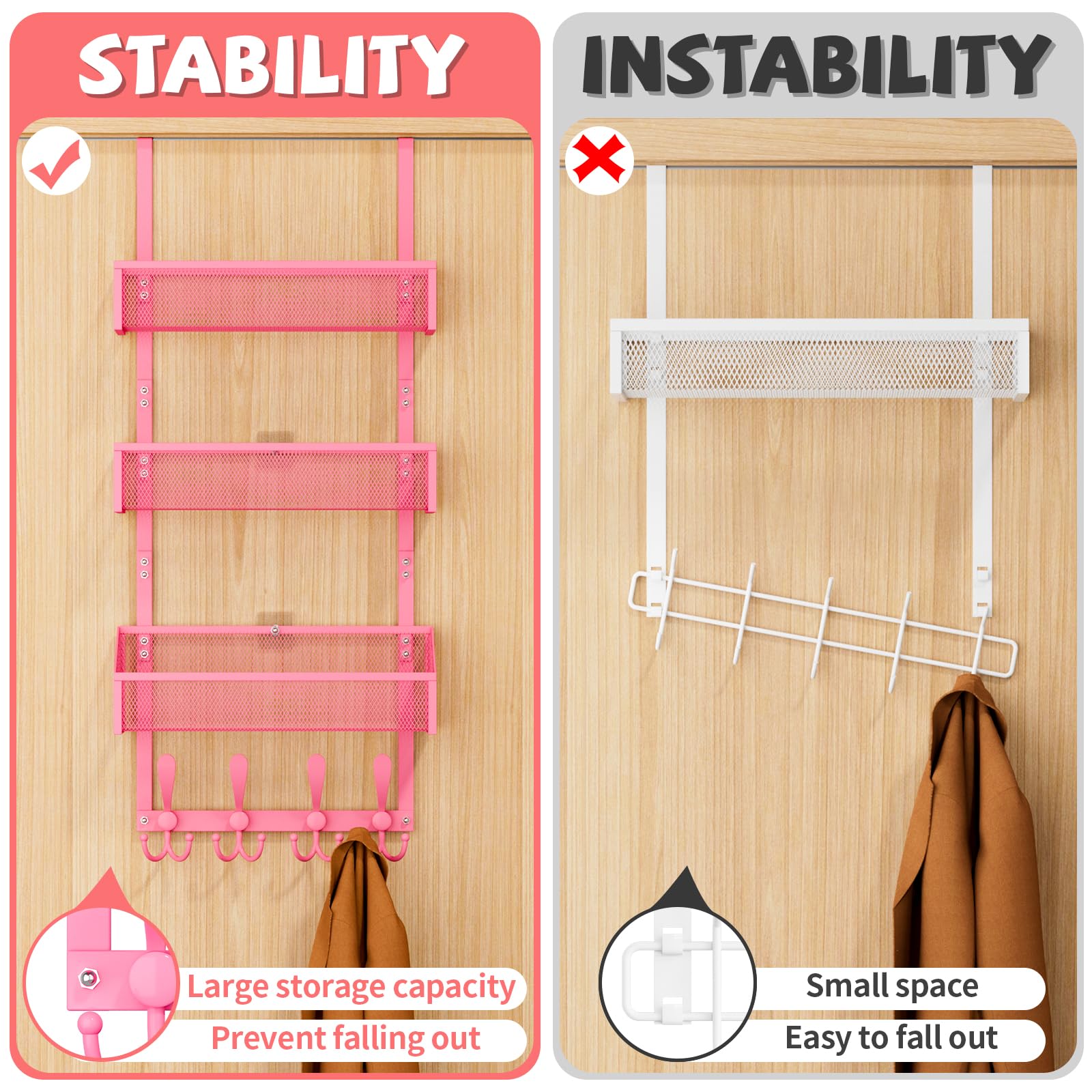 Over The Door Hooks Organizer